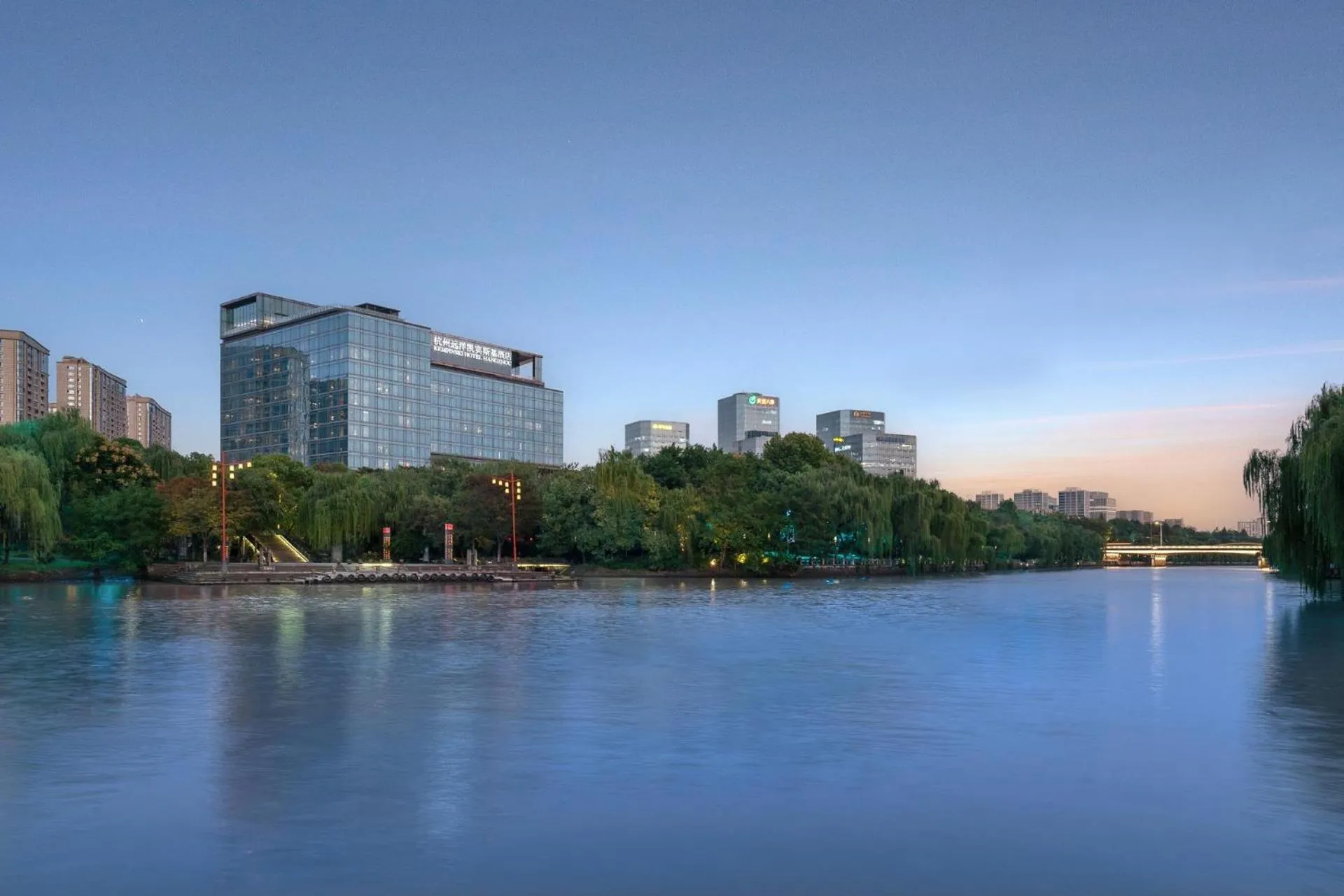 Inner courtyard view in Kempinski Hotel Hangzhou