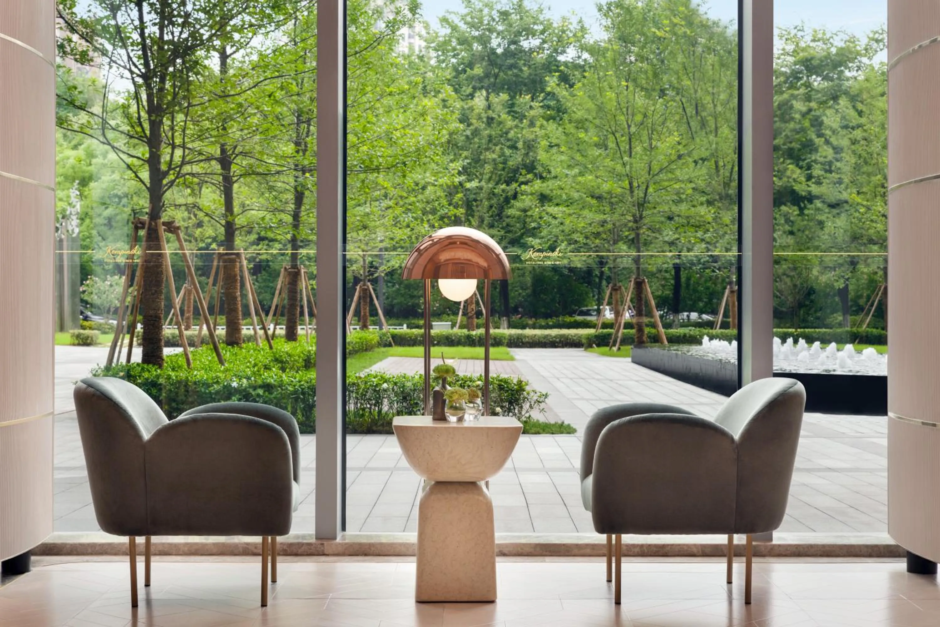 Seating area in Kempinski Hotel Hangzhou