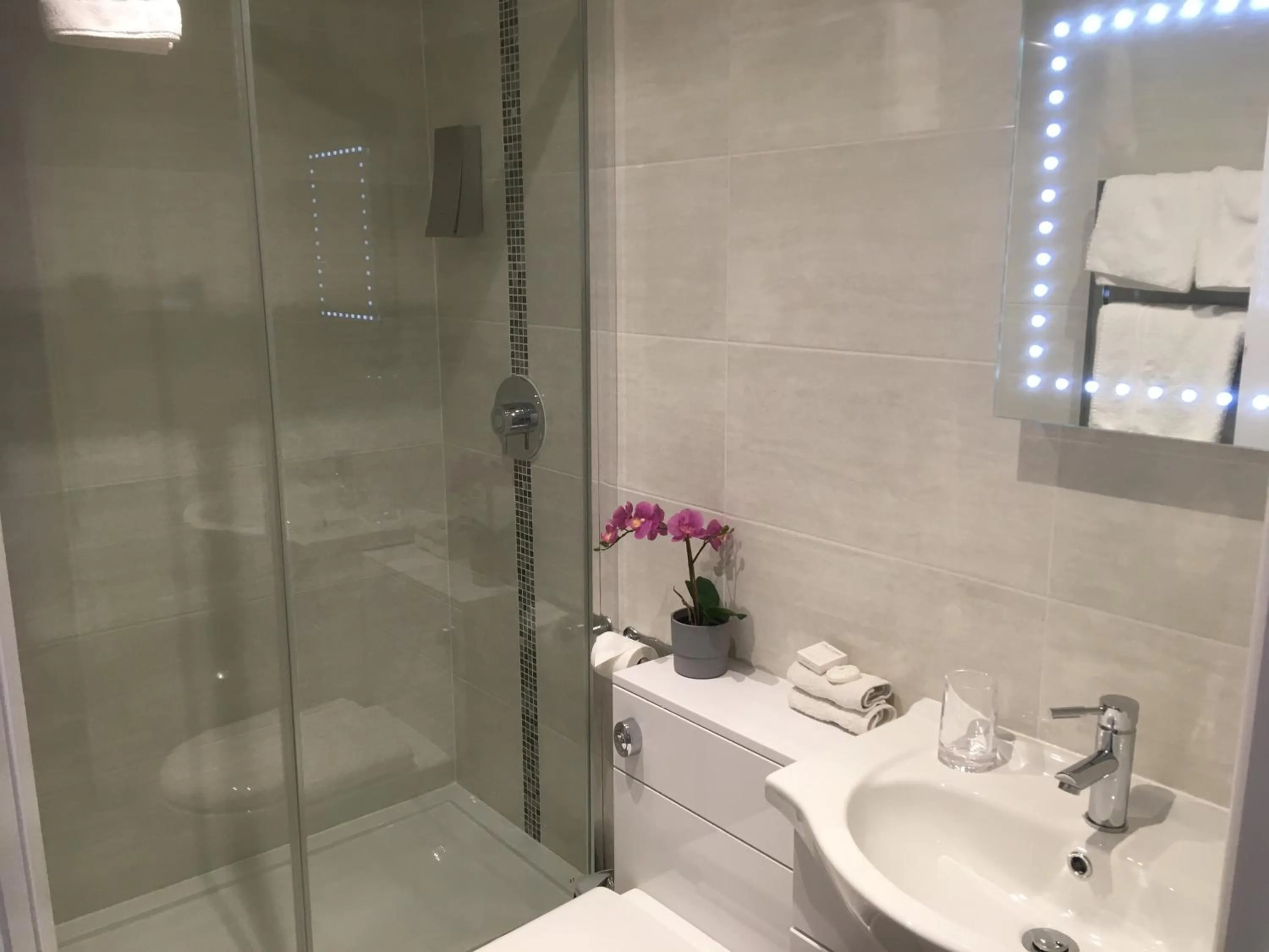 Shower in Trumbles Gatwick B&B
