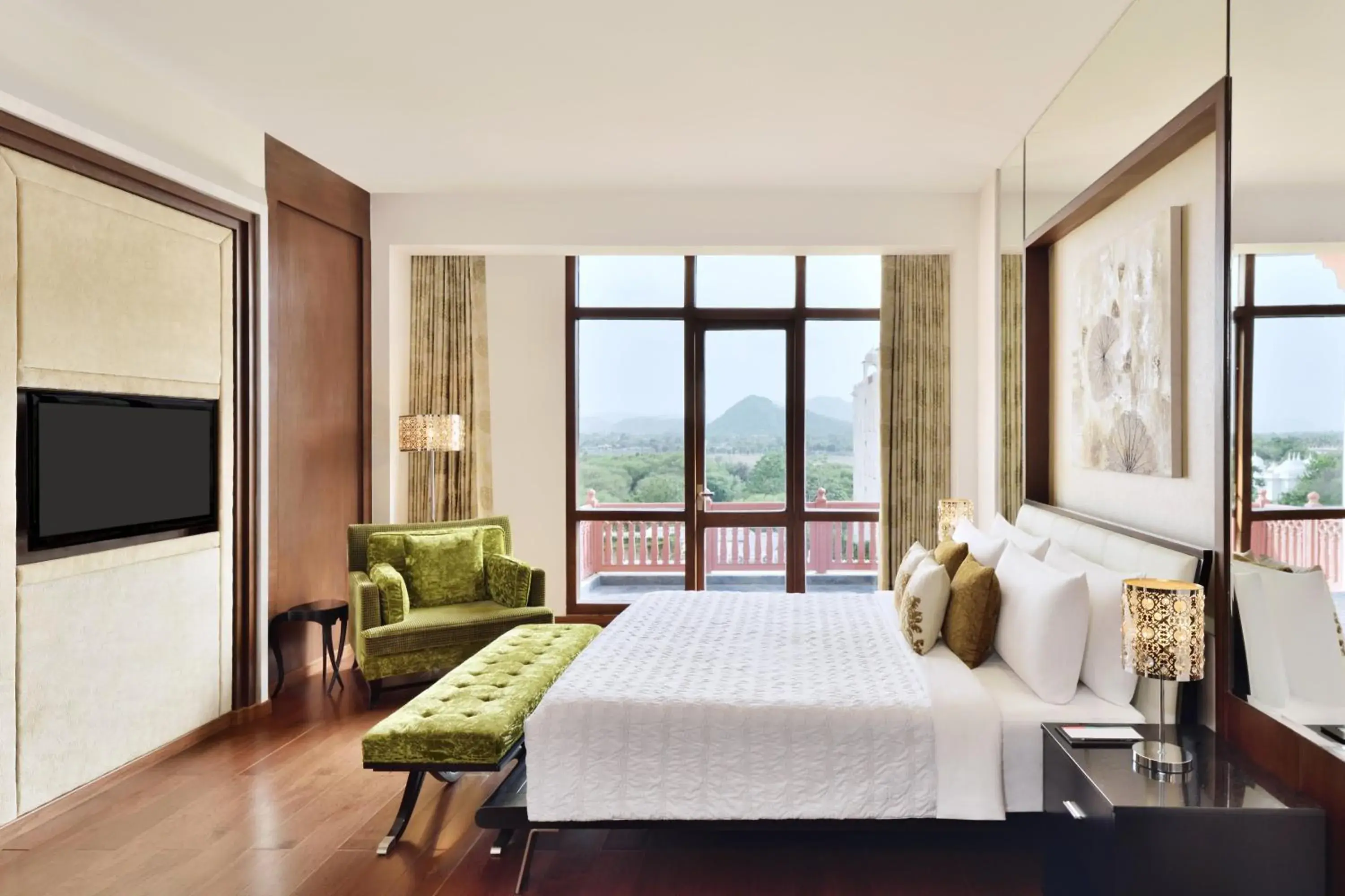 Deluxe Suite with Mountain View(20% discount on food and soft beverages, 20% discount on Spa,Buy 1 get 1 on select brands at madeira bar between 4 pm - 10 pm) in Le Meridien Jaipur Resort & Spa Deluxe Suite with Mountain View(20% discount on food and soft beverages, 20% discount on Spa,Buy 1 get 1 on select brands at madeira bar between 4 pm - 10 pm) in Le Meridien Jaipur Resort & Spa