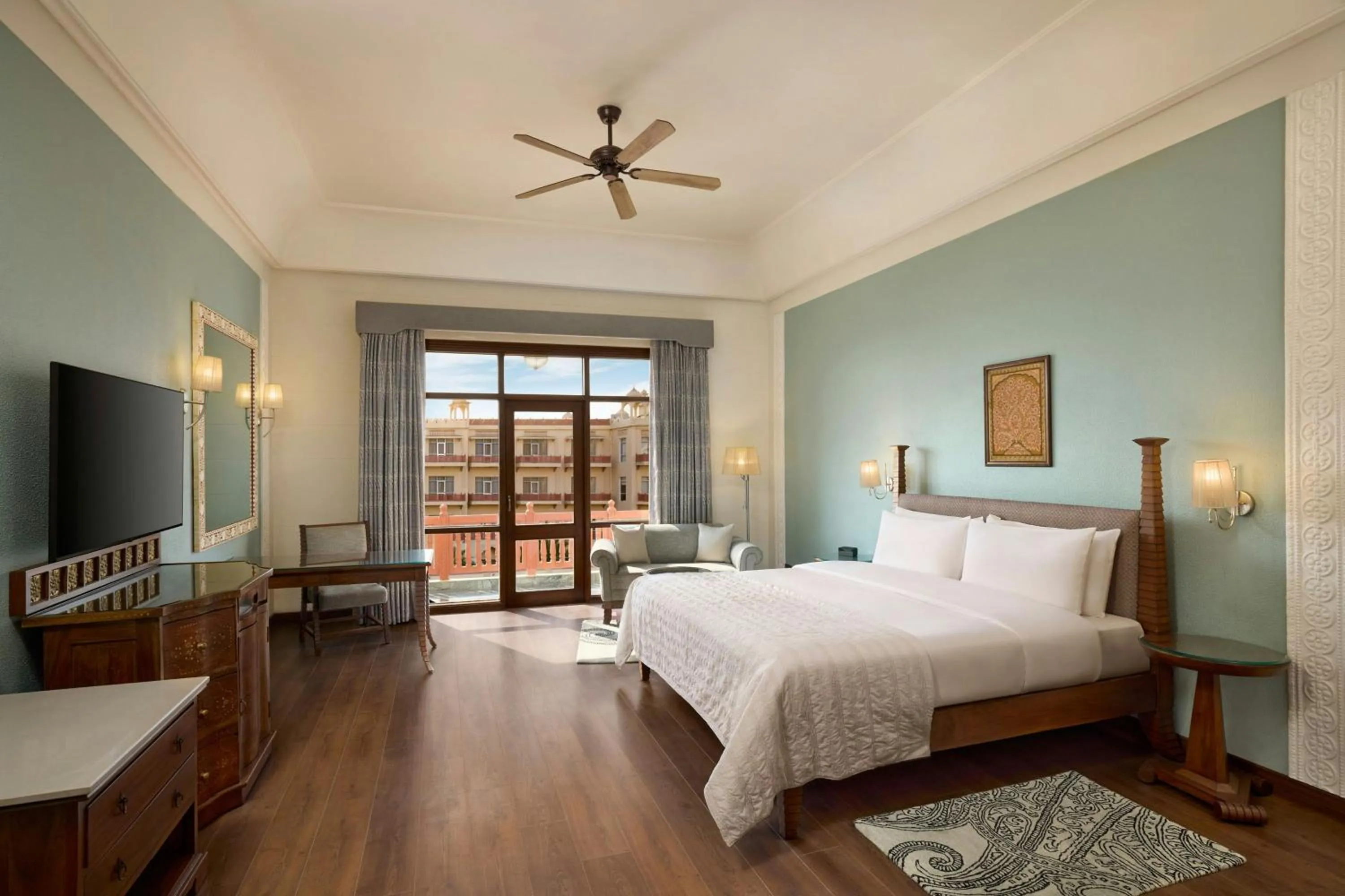 Photo of the whole room, Bed in Le Meridien Jaipur Resort & Spa