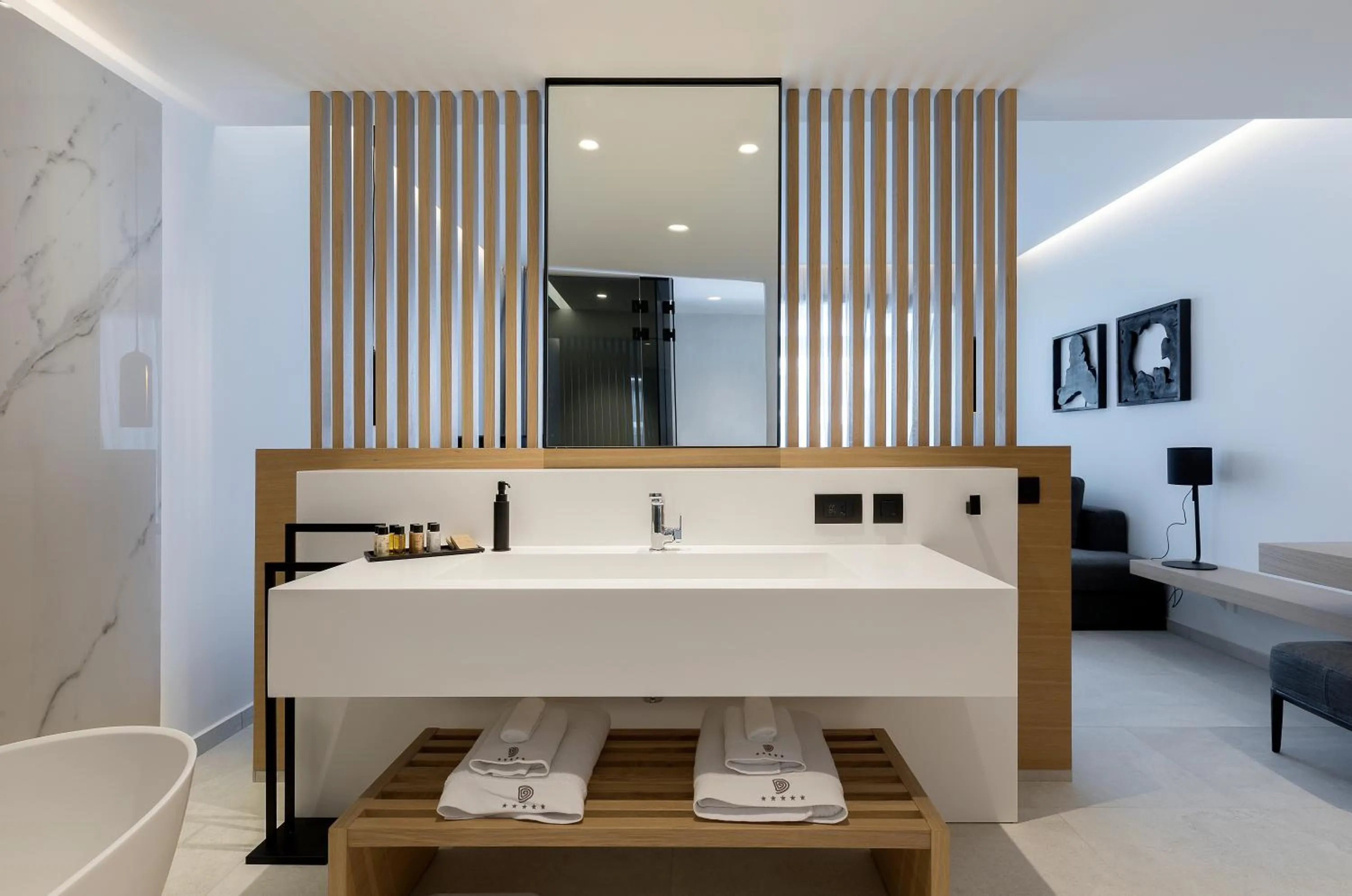 Bathroom, Bed in D' Andrea Lagoon All Suites - Adults Only