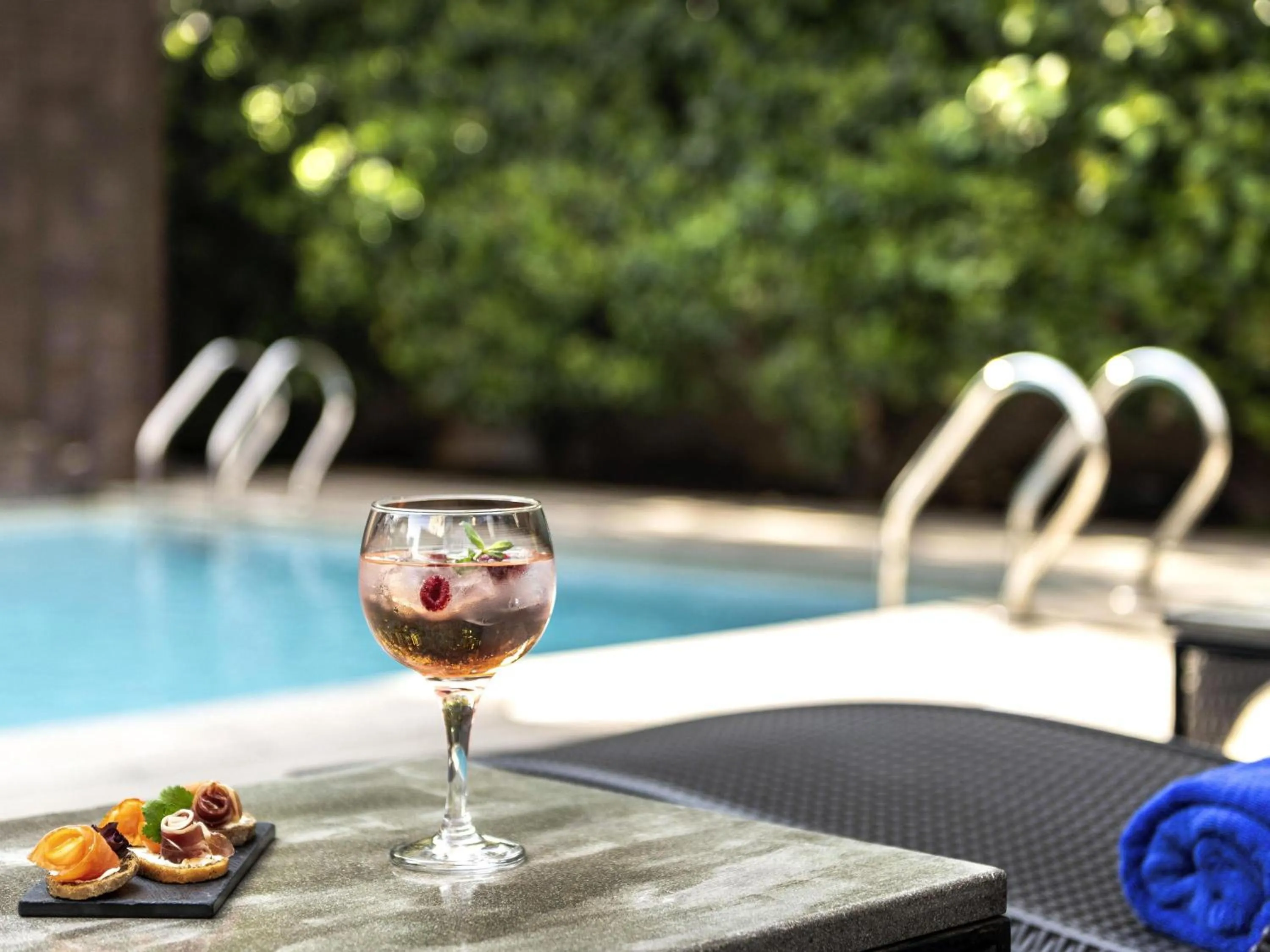 Pool view in Pullman Santiago Vitacura