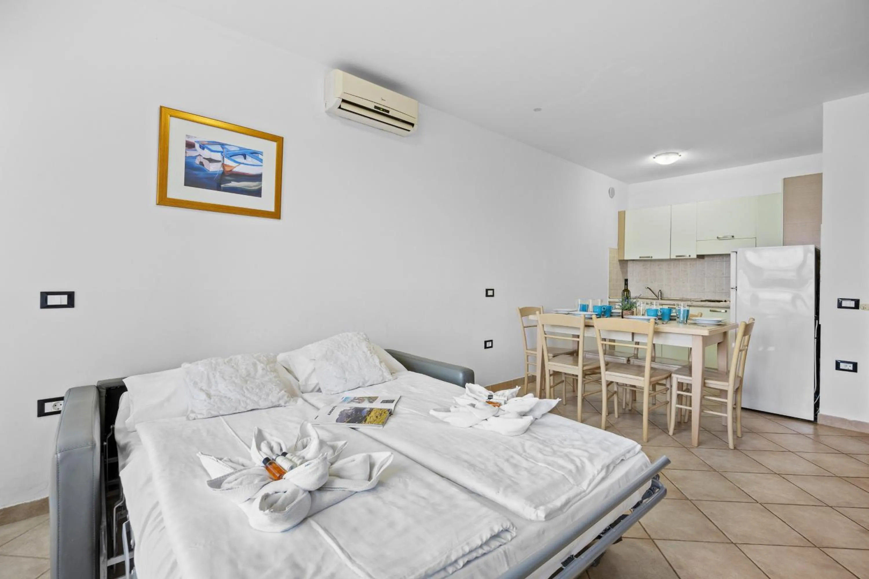 Living room, Bed in Residence Kamenjak