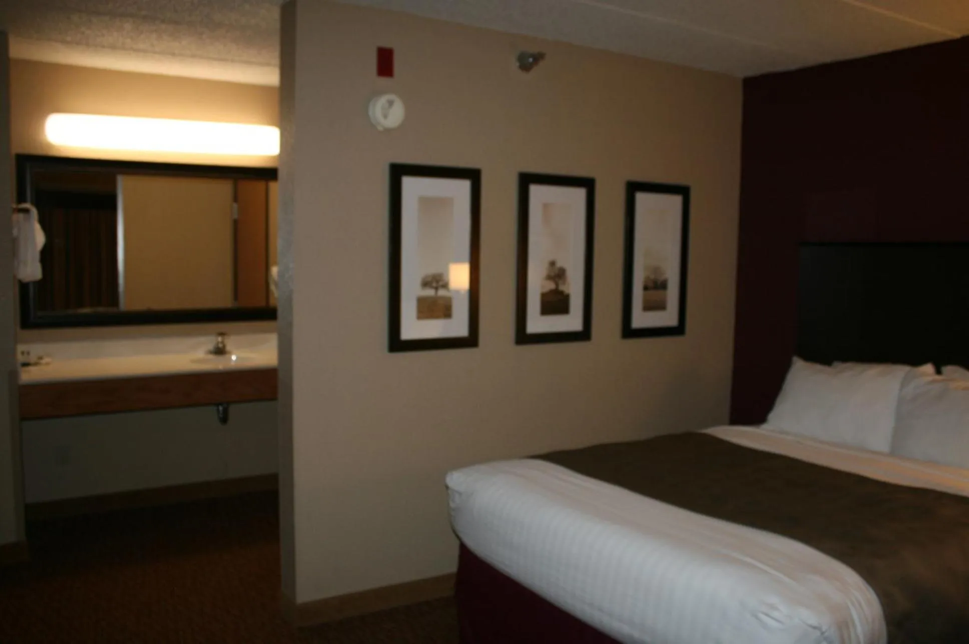 Bed in AmericInn by Wyndham Osceola