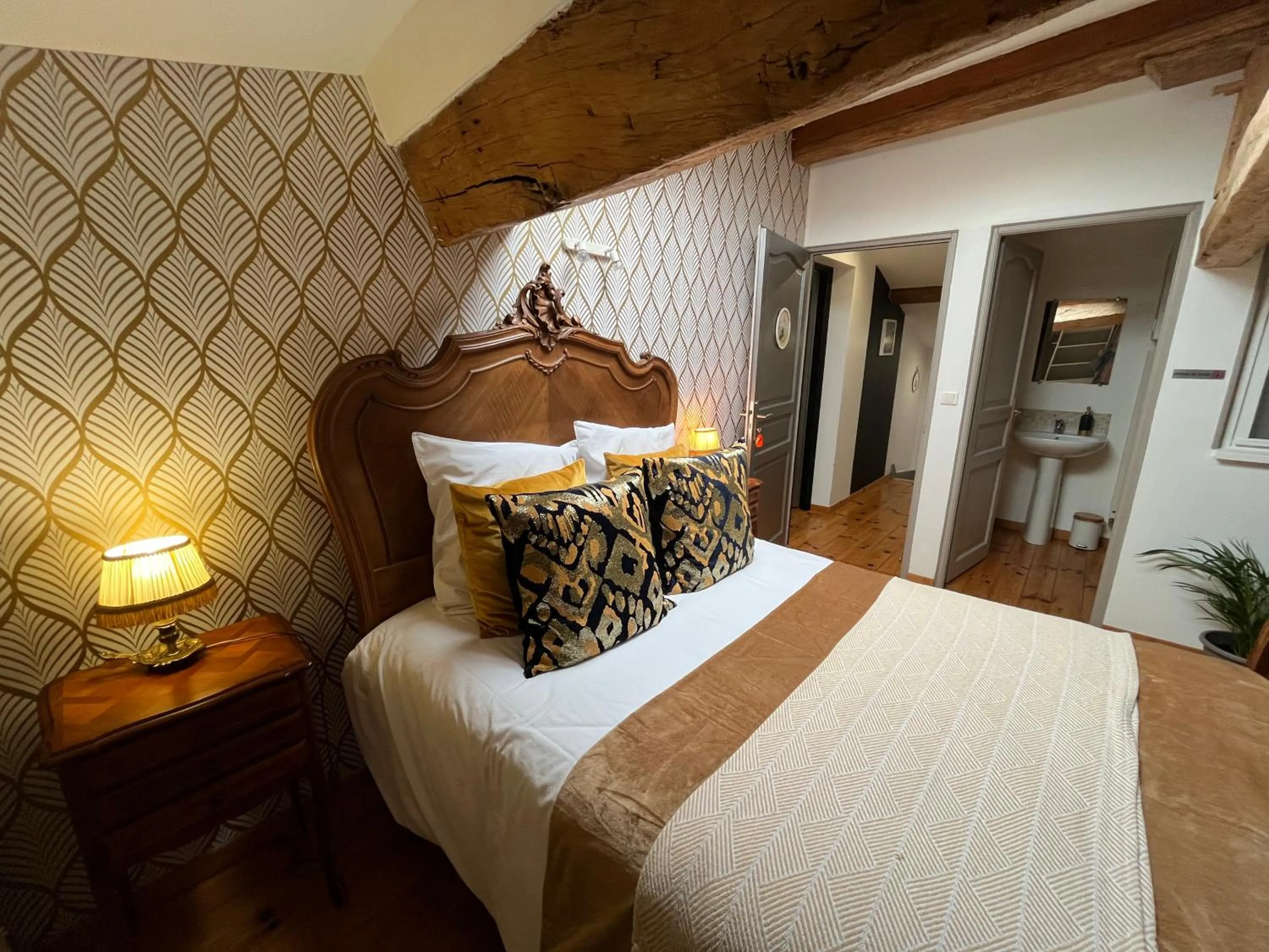 Bed in Les Bruyeres Chambres dhotes et Gite