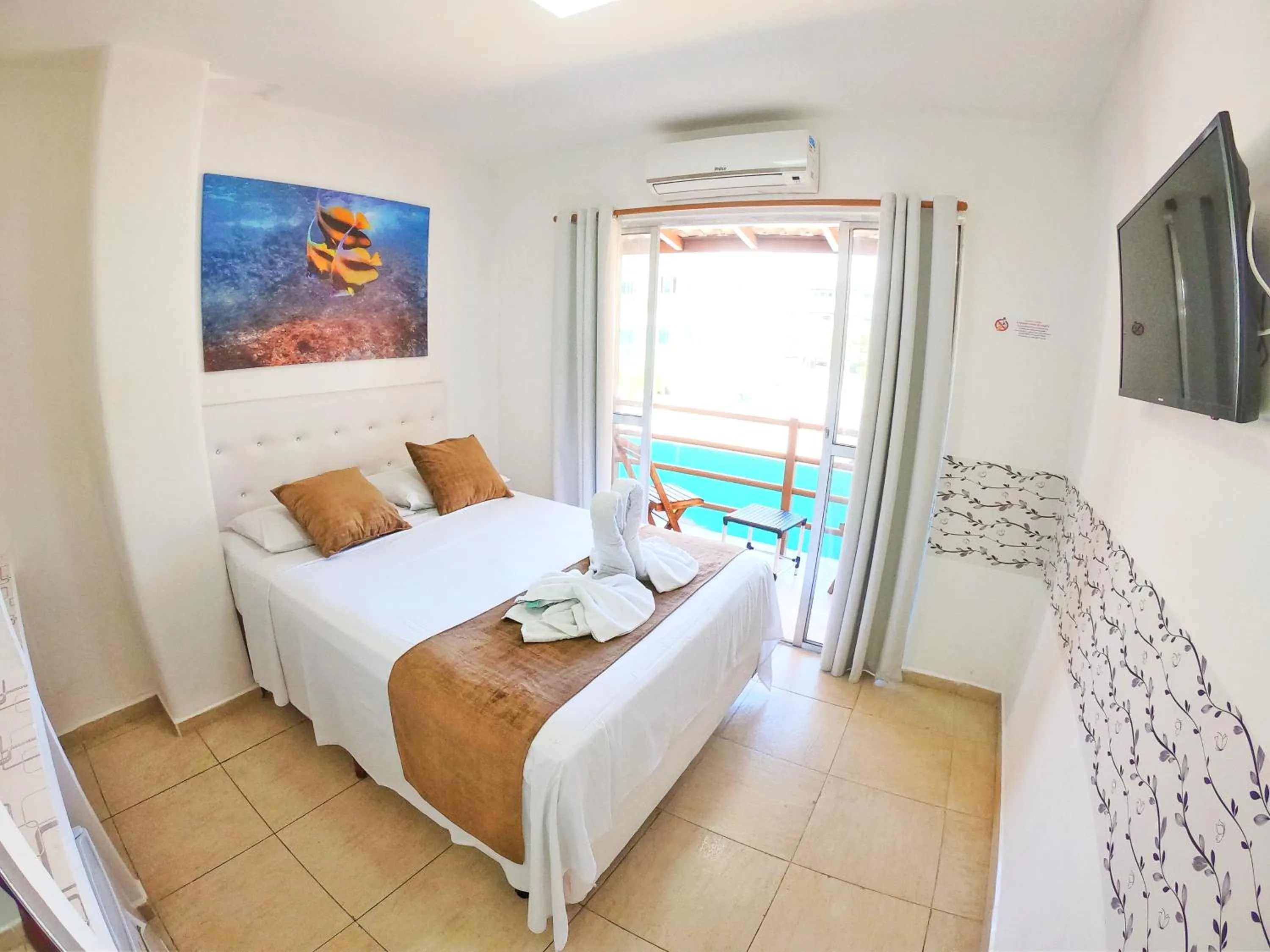 Bed in Pousada Sereia do Porto