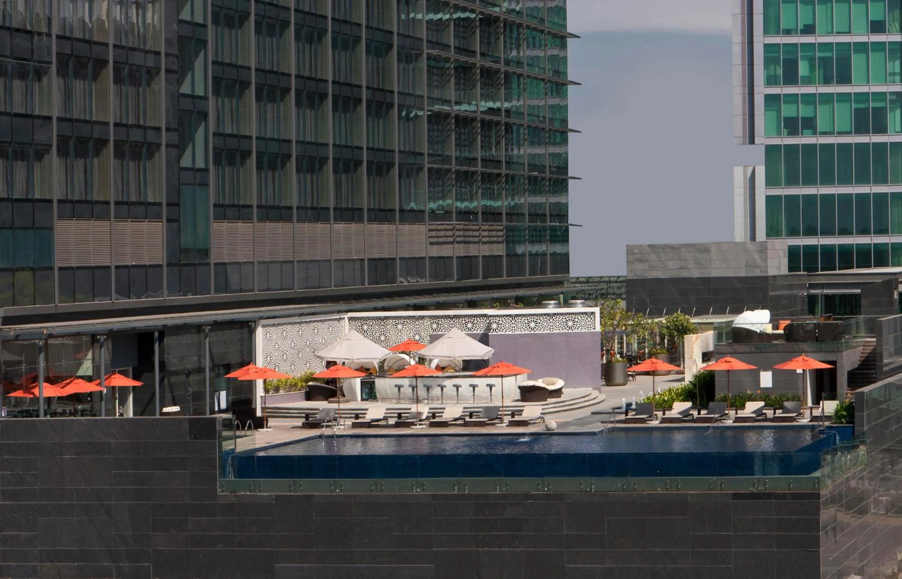Pool view in Sheraton Grand Bangalore Hotel at Brigade Gateway