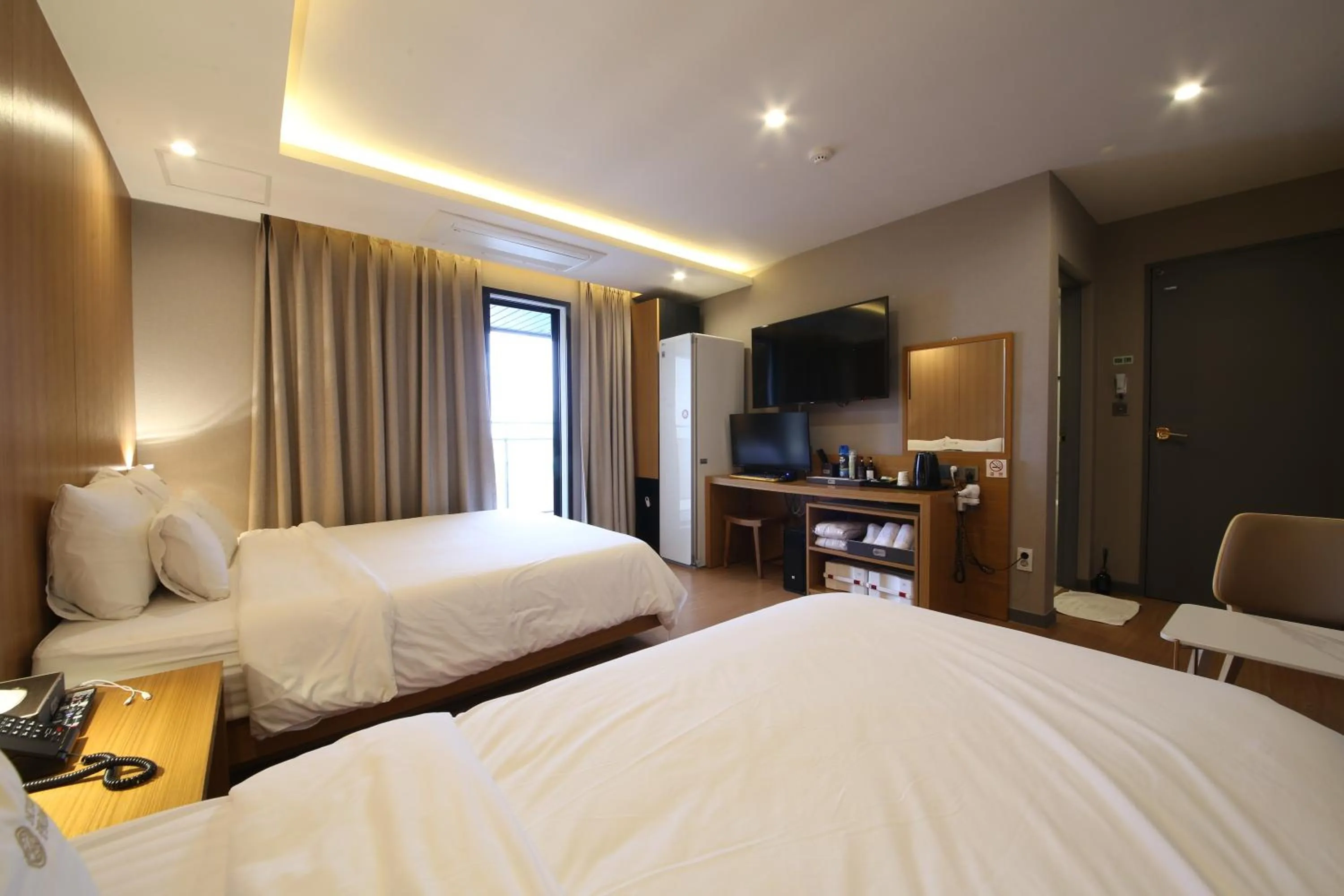 Decorative detail, Bed in Hotel Prima Busan