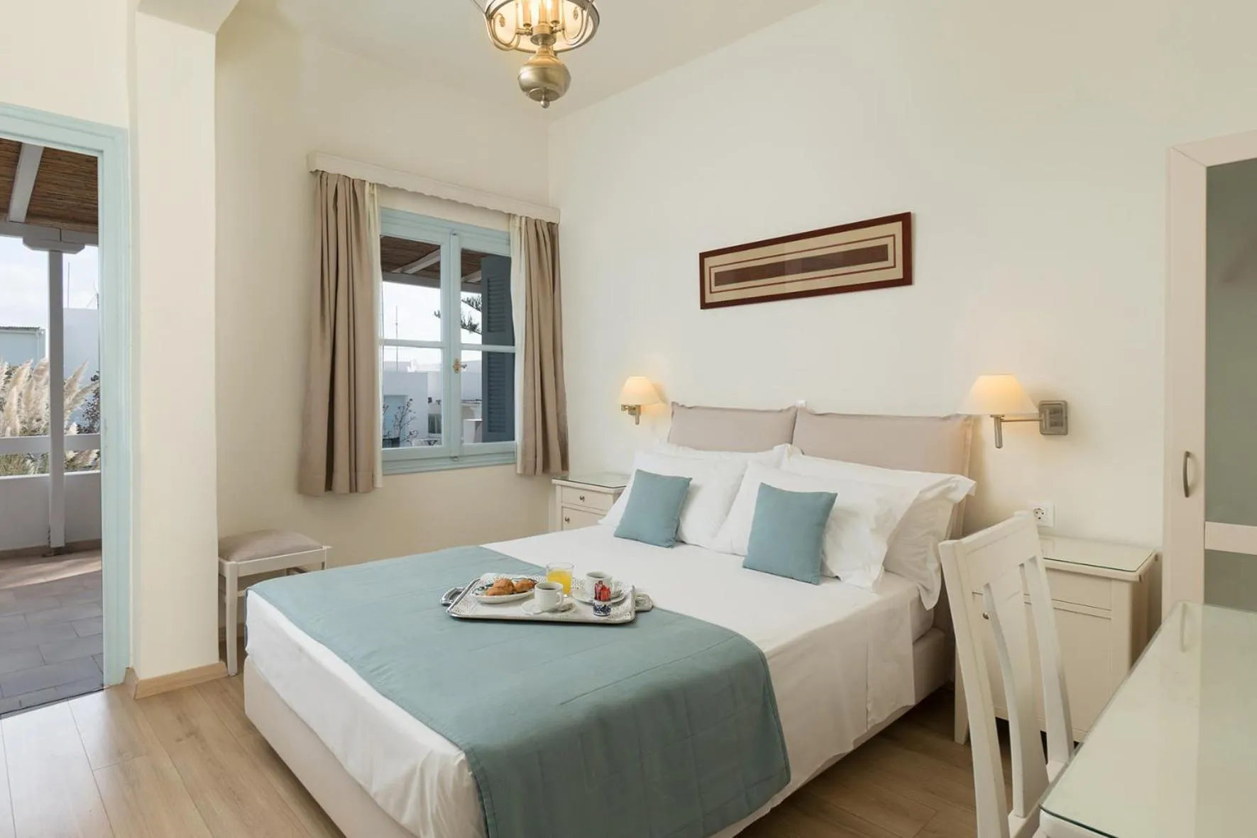 Balcony/Terrace, Bed in Perigiali