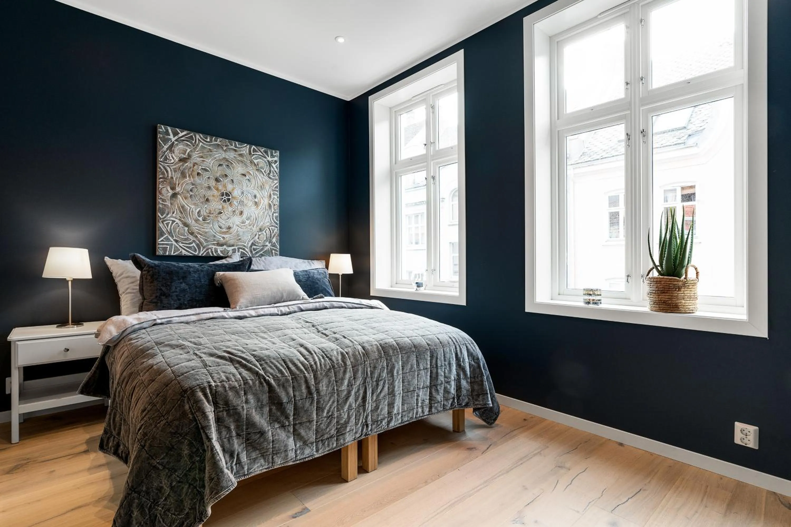 Bed in Høyden Apartments