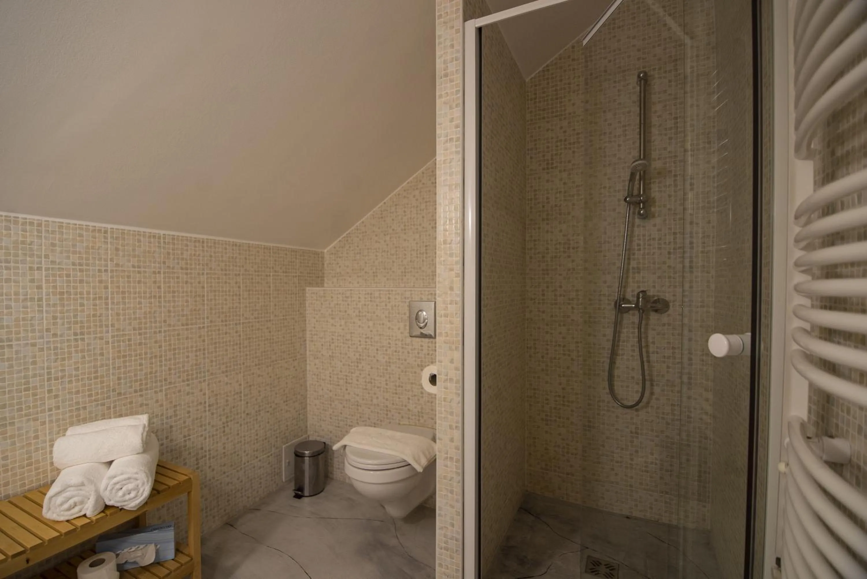 Shower in Jégverem Fogadó