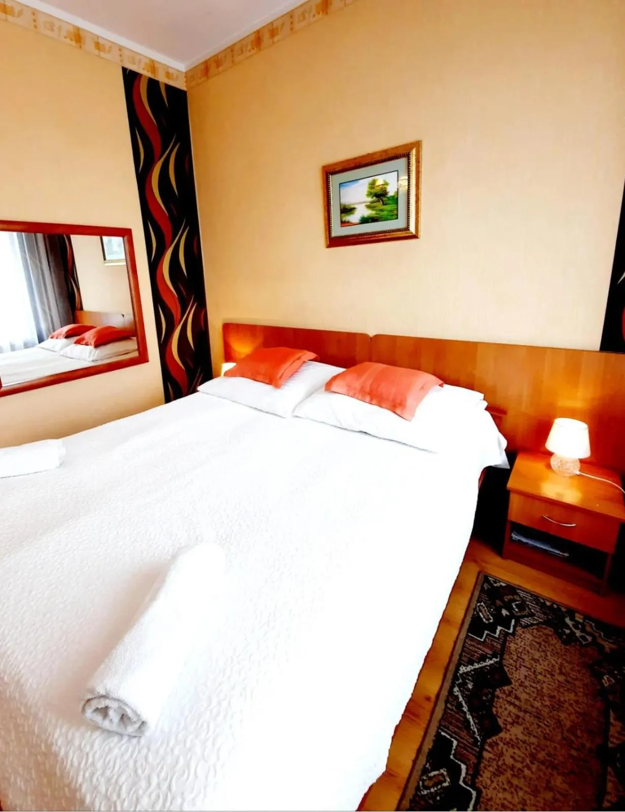 Bed in Hotel Bursztyn