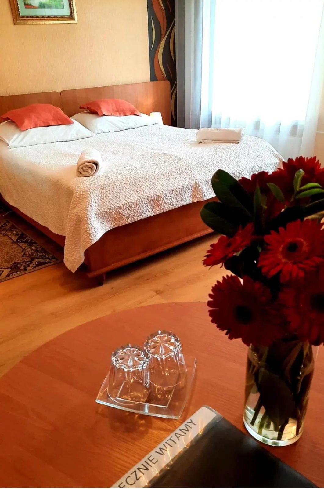 Bed in Hotel Bursztyn