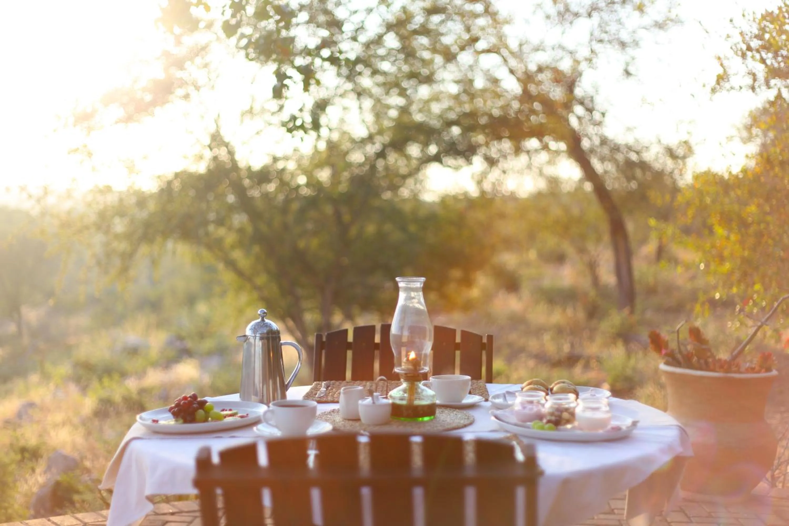 Breakfast in Ivory Wilderness River Rock Lodge