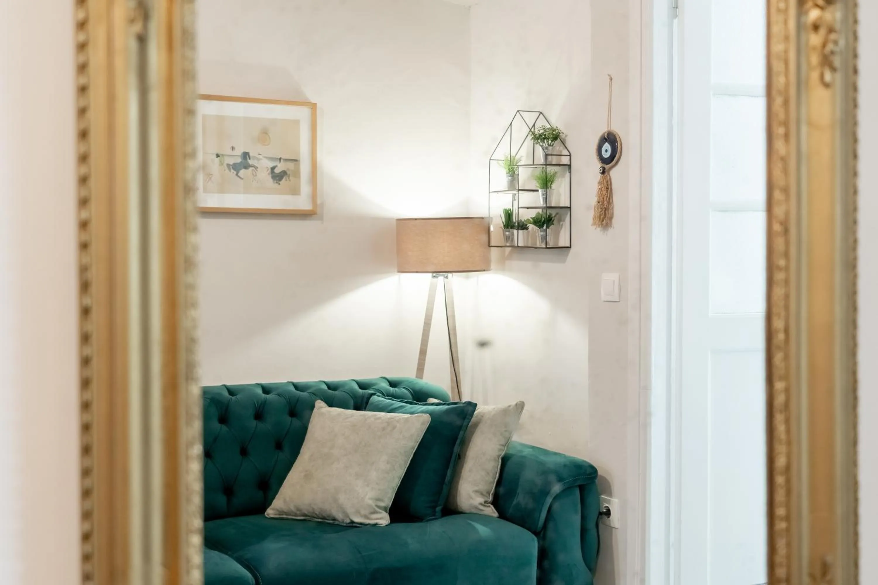 Living room in Castel Abaso Boutique Apartments by Explore Andros