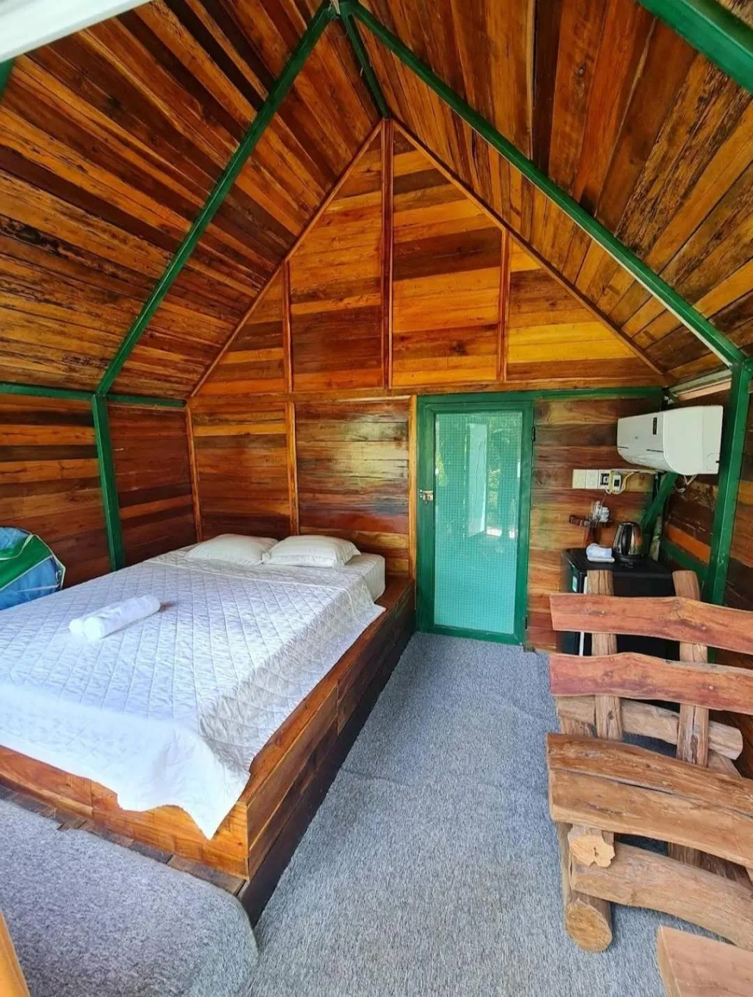 Bed in Green Bamboo Lodge Resort