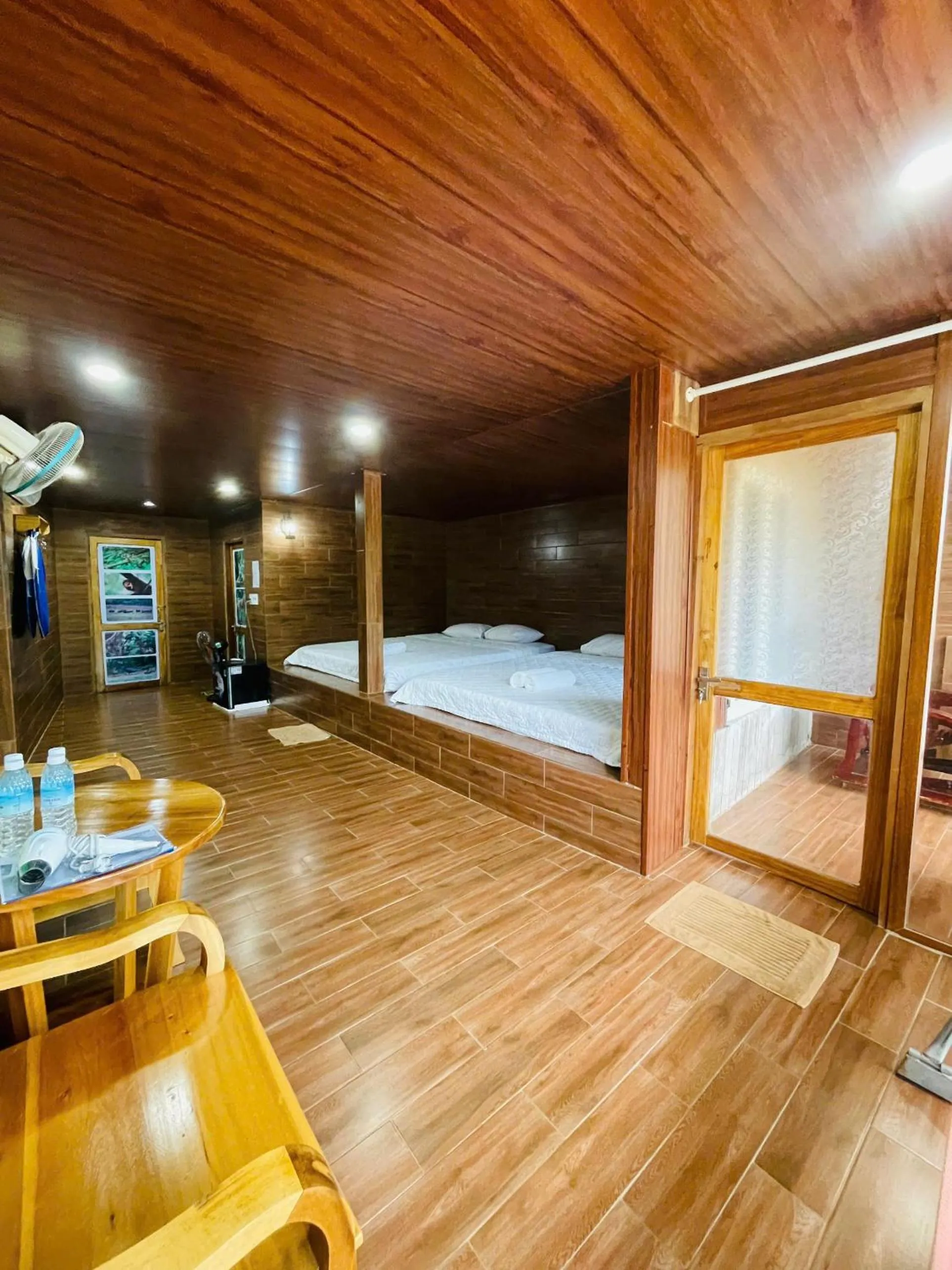 Bed in Green Bamboo Lodge Resort