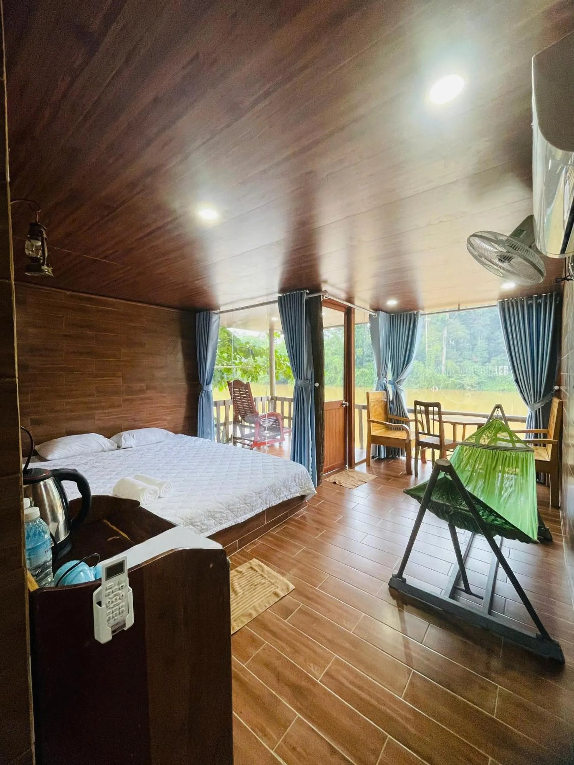 Bed in Green Bamboo Lodge Resort