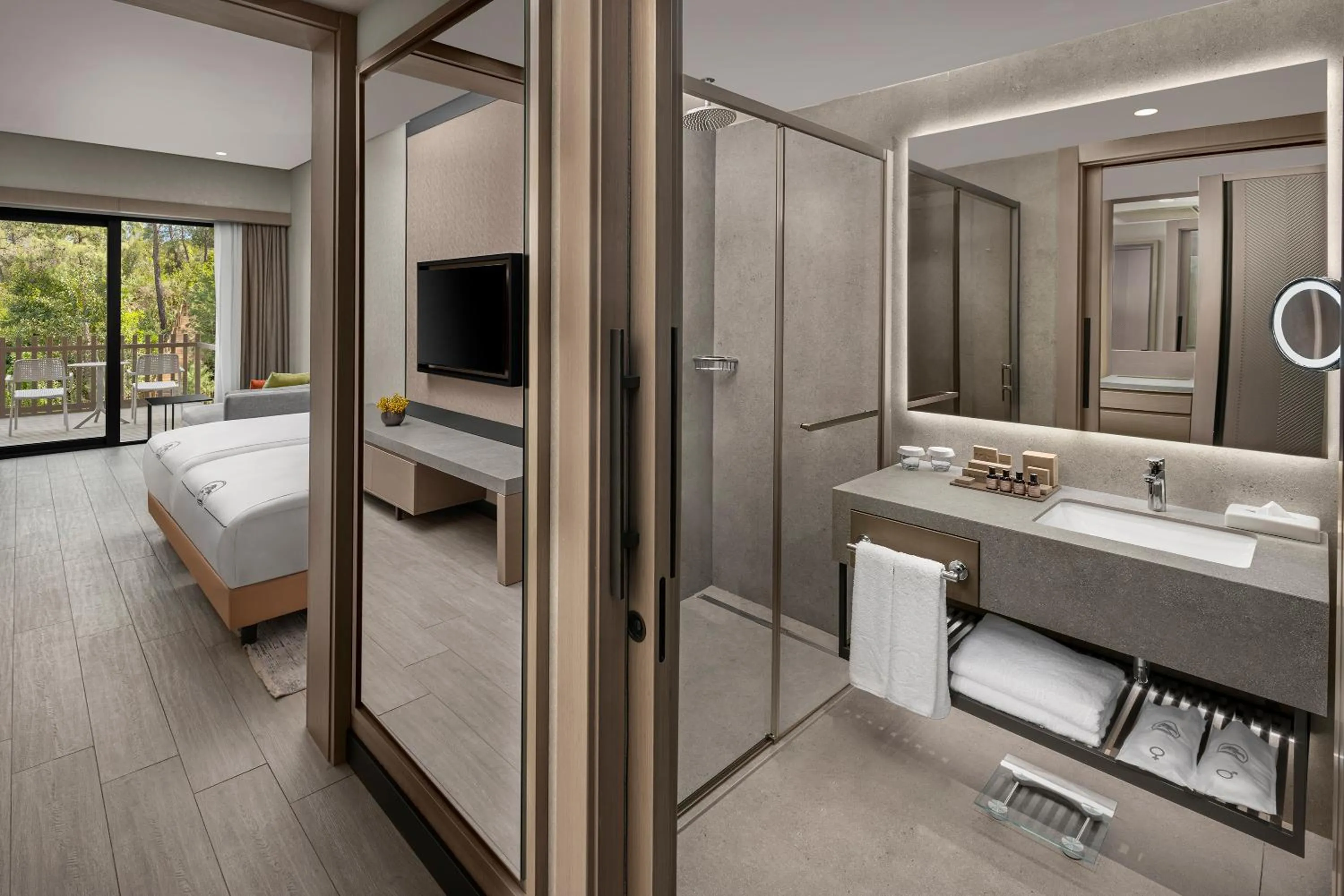 Bathroom, Bed in NG Phaselis Bay