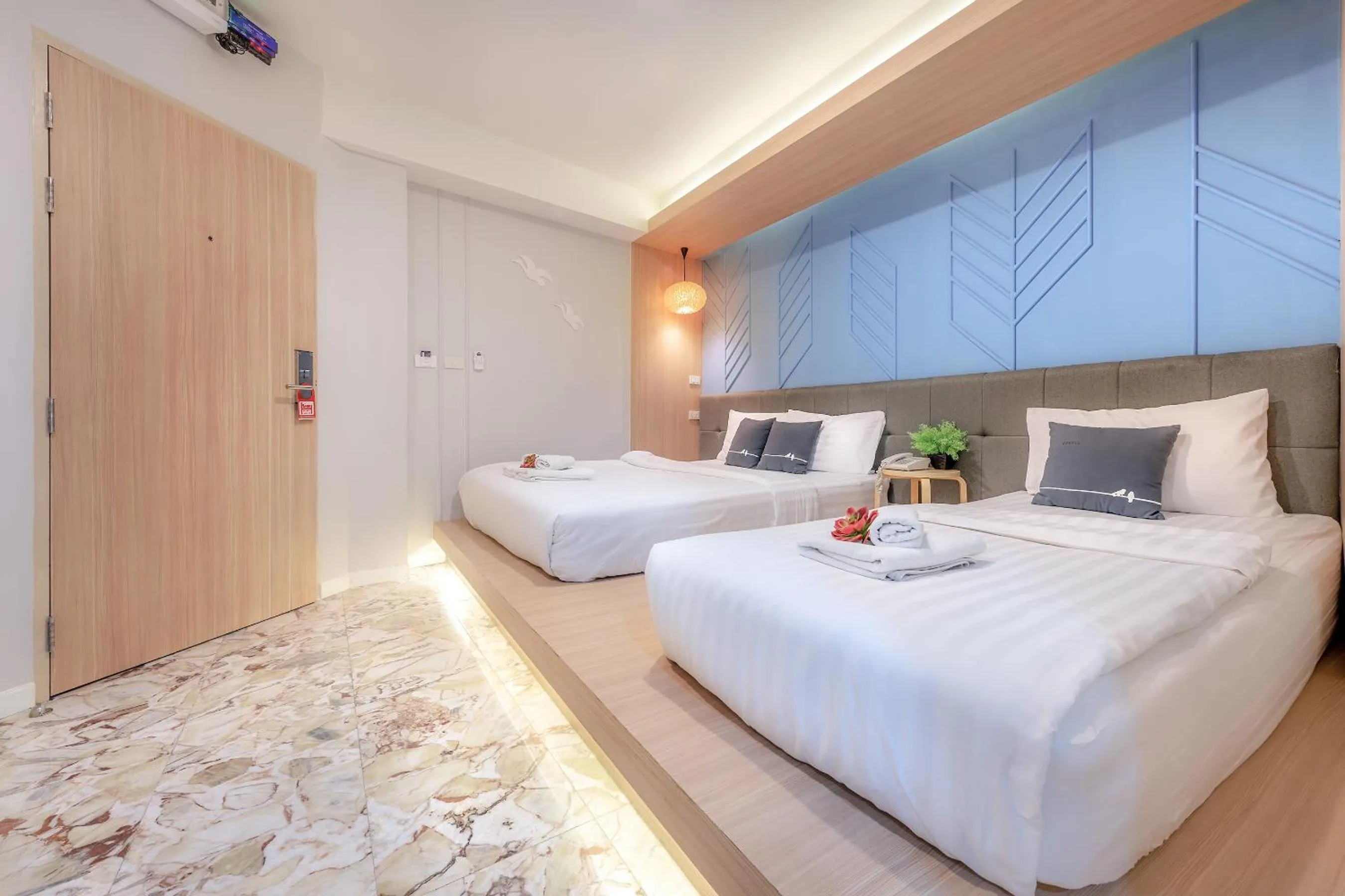 Bed in Tori Prestige Bangkok Hotel