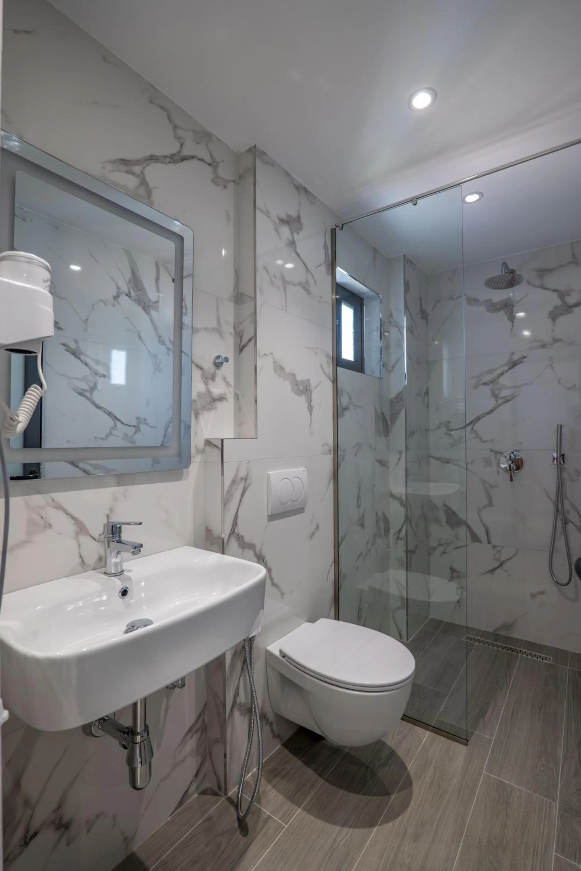 Shower in Hotel Emblem