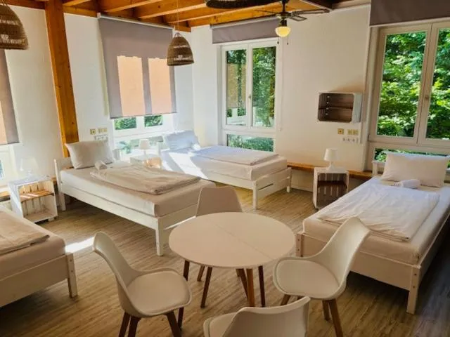 Photo of the whole room, Bed in mybrand boardinghouse Volksdorf Self Check-in -free parking