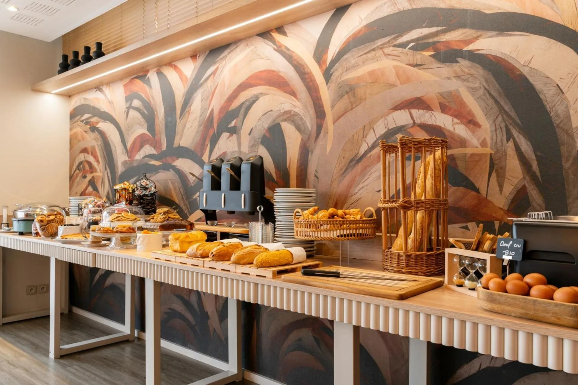 Buffet breakfast in Kyriad Prestige Vannes Centre-Palais des Arts