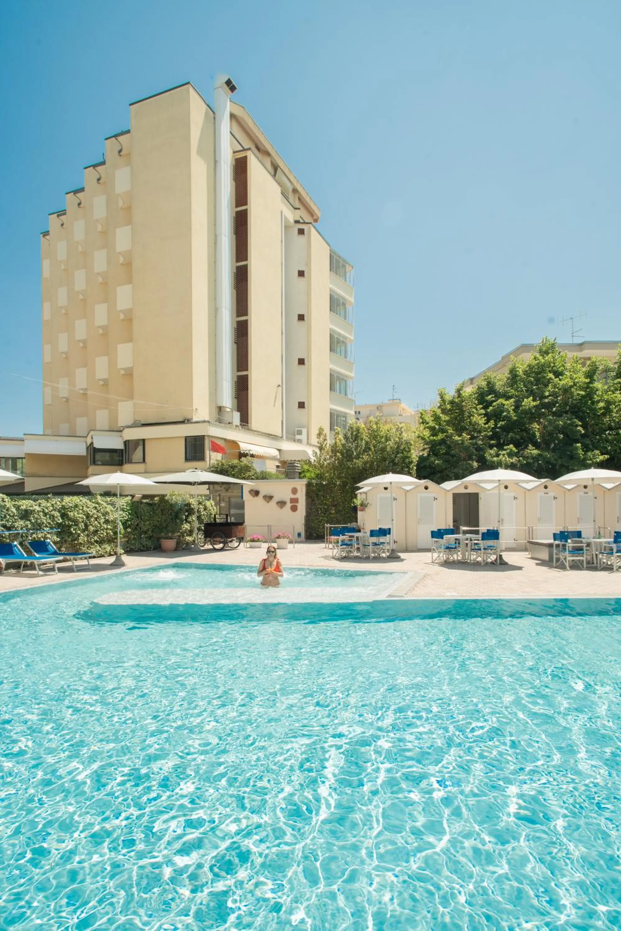 Pool view in Hotel Colorado Cesenatico