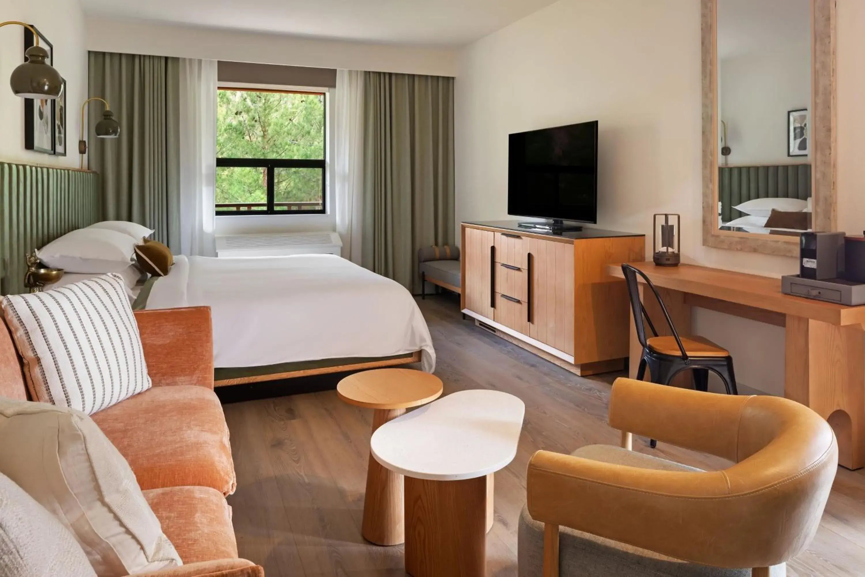 Standard King Room with Sofa Bed and Roll In Shower - Mobility/Hearing Accessible in The Red Cliffs Lodge Zion, a Tribute Portfolio Hotel Standard King Room with Sofa Bed and Roll In Shower - Mobility/Hearing Accessible in The Red Cliffs Lodge Zion, a Tribute Portfolio Hotel