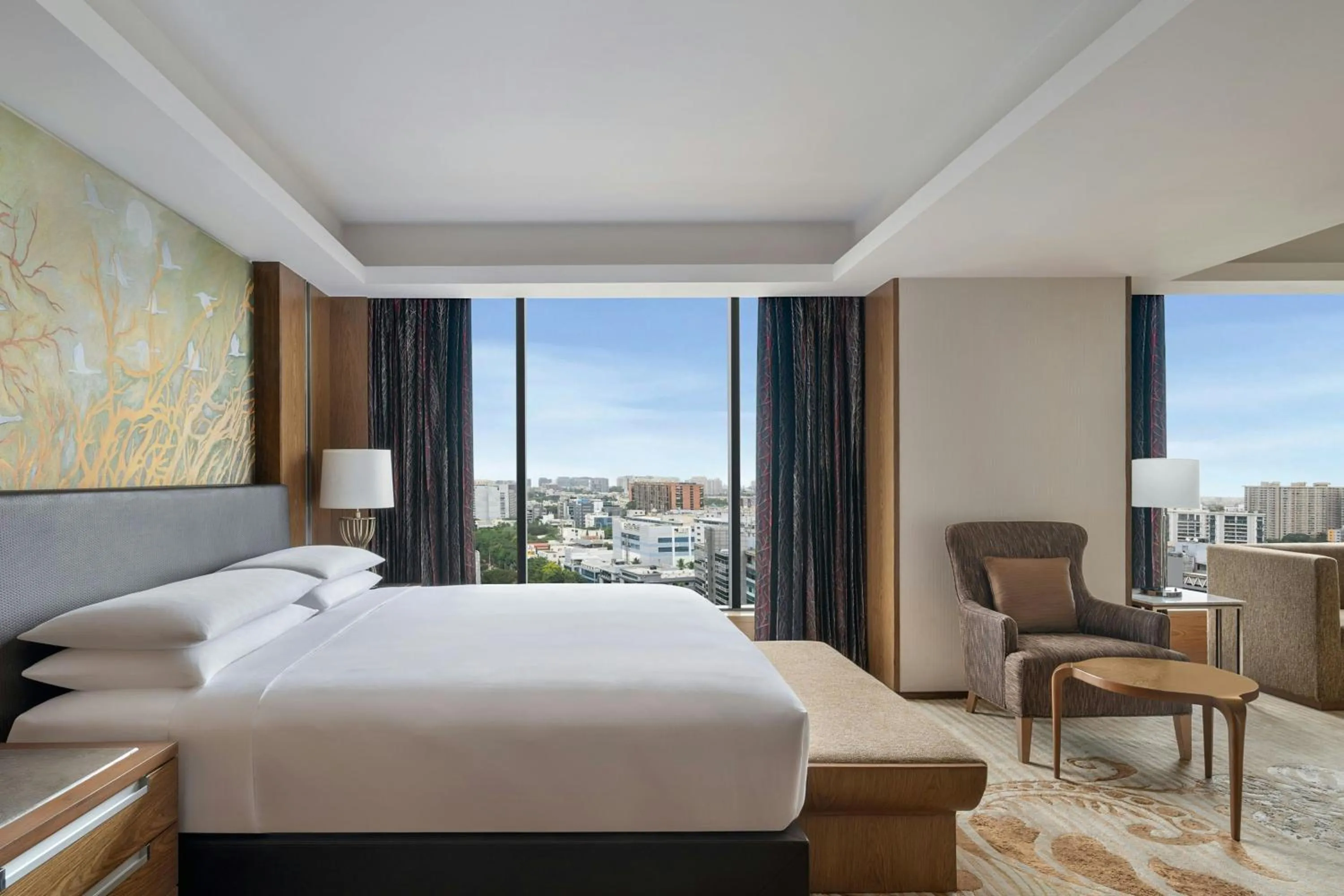 Bedroom, Bed in Bengaluru Marriott Hotel Whitefield