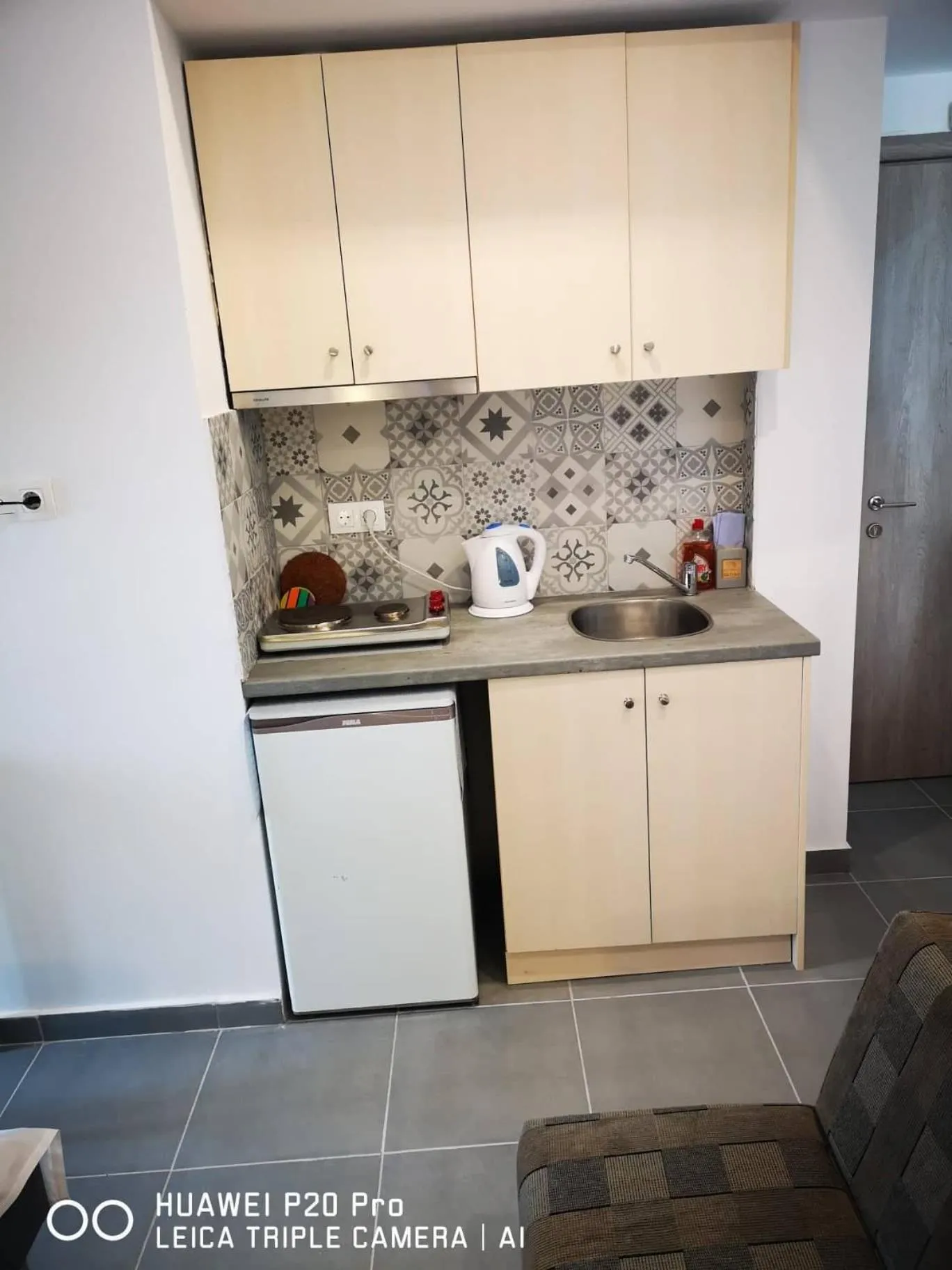 Kitchen or kitchenette in Ammos Hotel