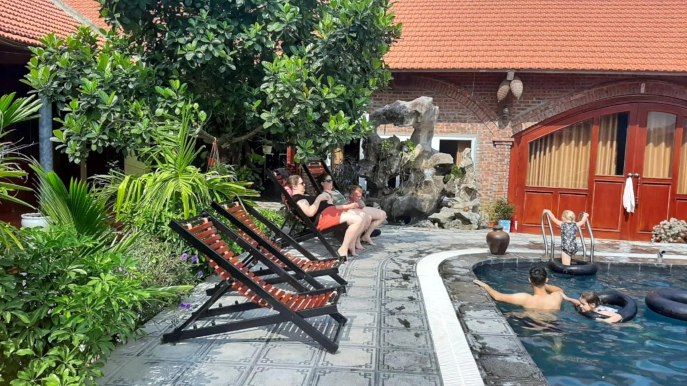 Patio in Hang Mua Homestay