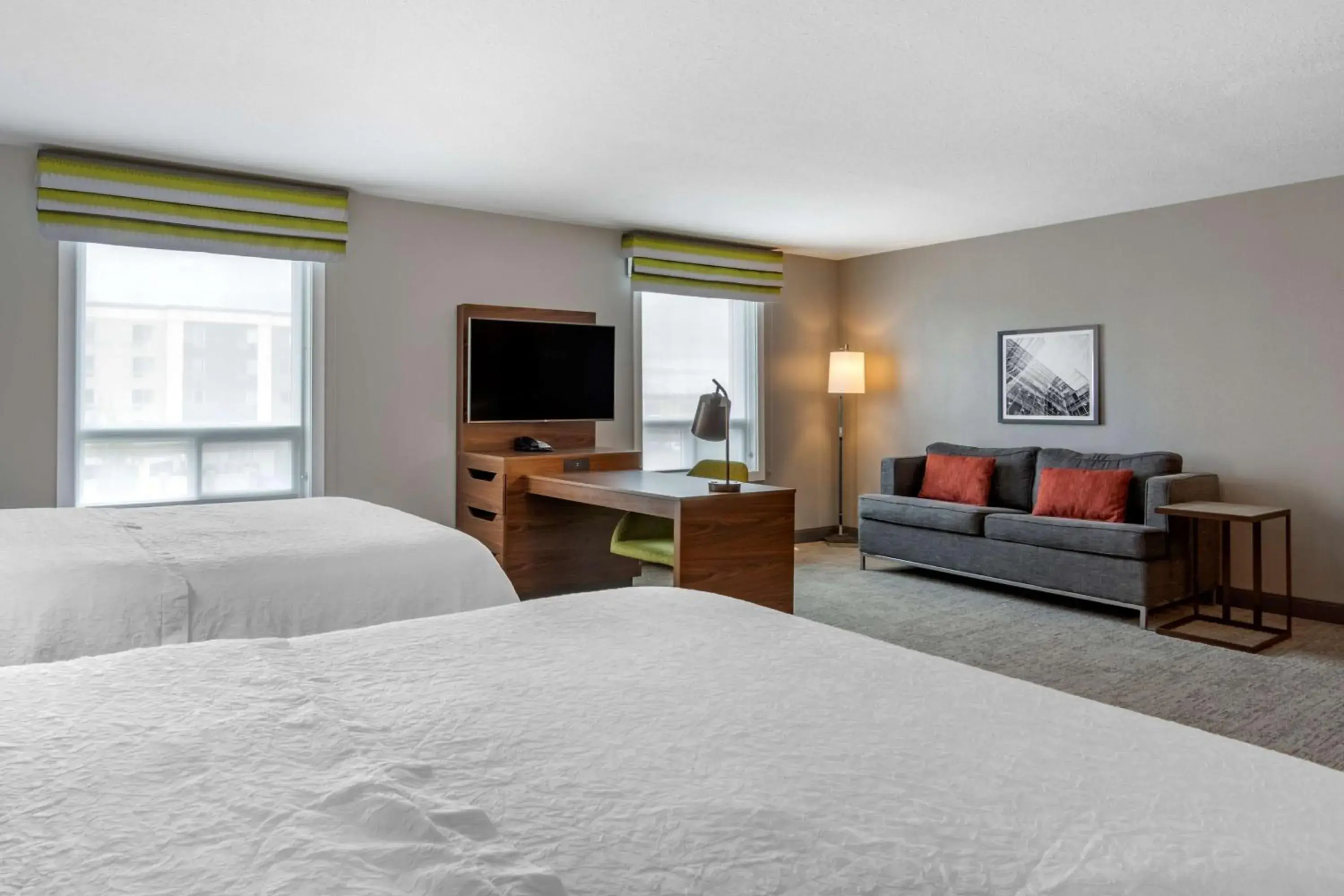 Queen Studio Suite with Two Queen Beds and Sofa Bed - Non-Smoking in Hampton Inn & Suites Edmonton/West Queen Studio Suite with Two Queen Beds and Sofa Bed - Non-Smoking in Hampton Inn & Suites Edmonton/West