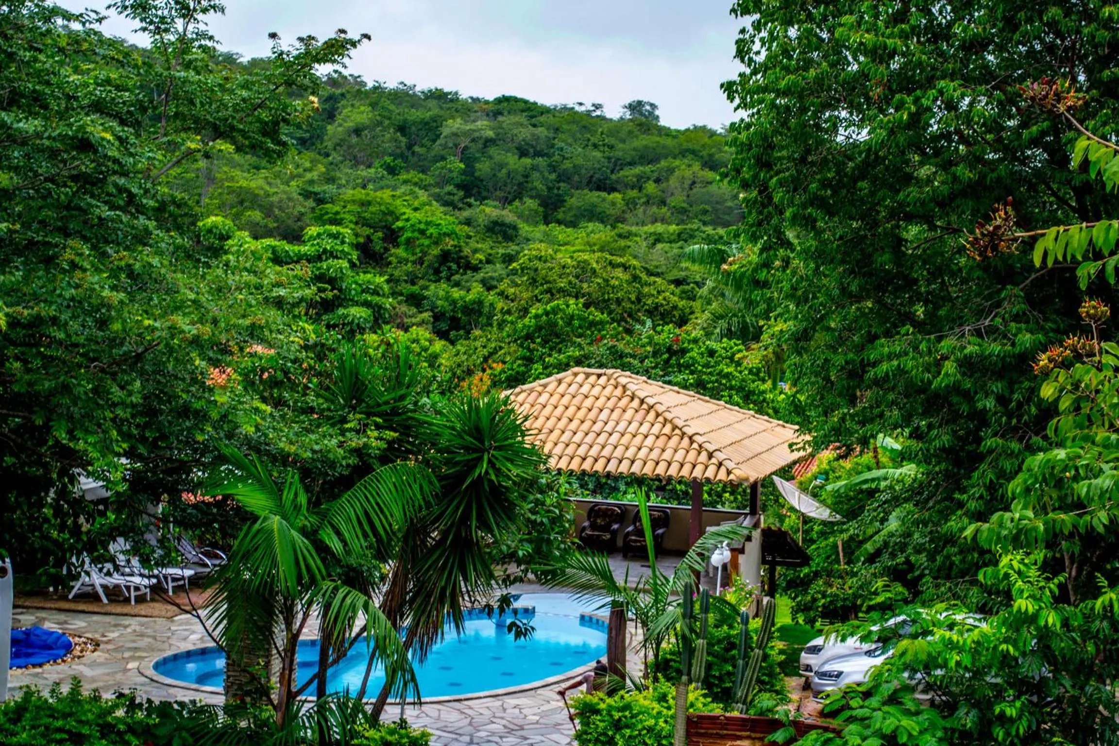 Pool view in Chalés Terraviva