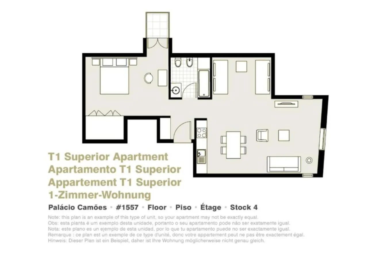 Floor plan in Palácio Camões - Lisbon Serviced Apartments