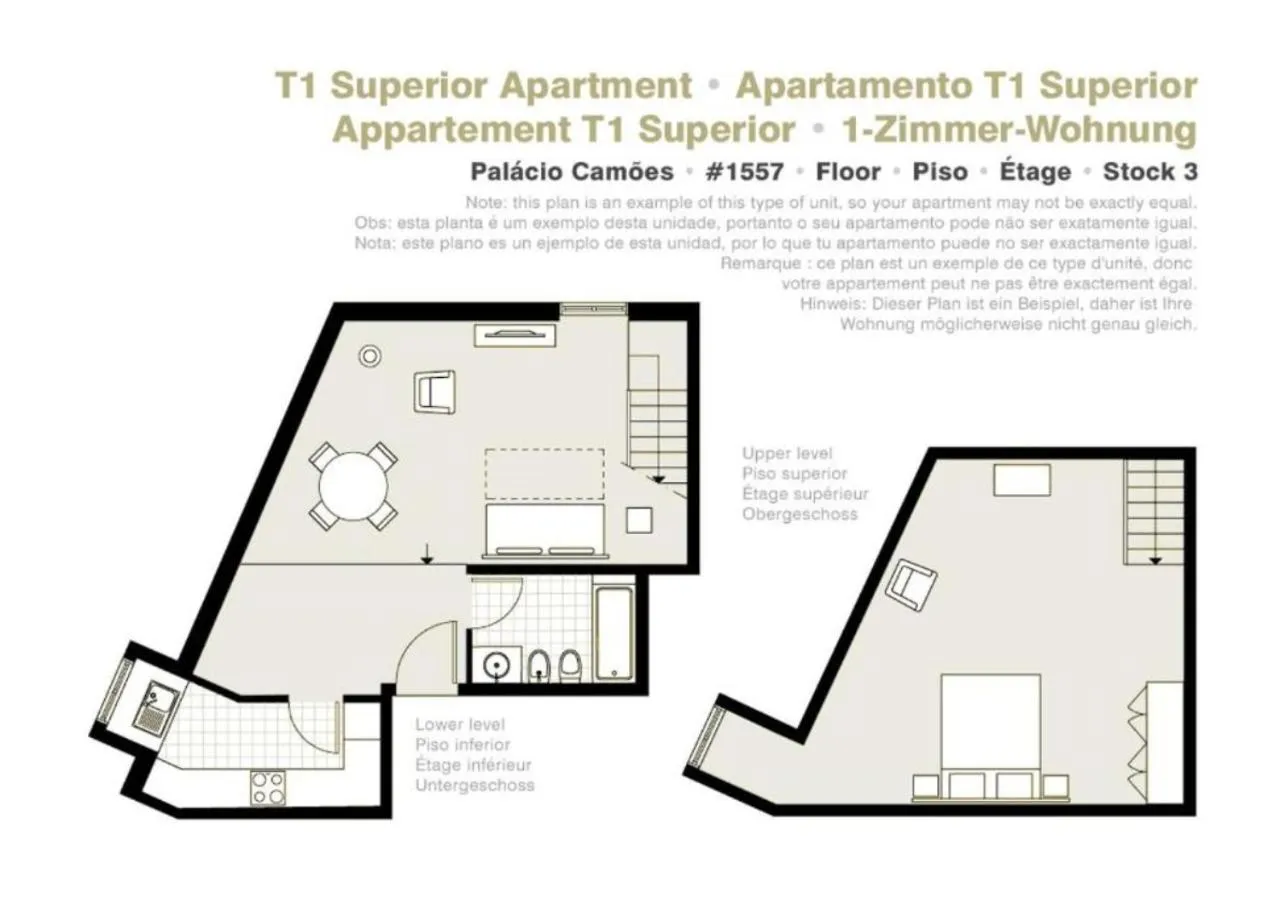 Floor plan in Palácio Camões - Lisbon Serviced Apartments
