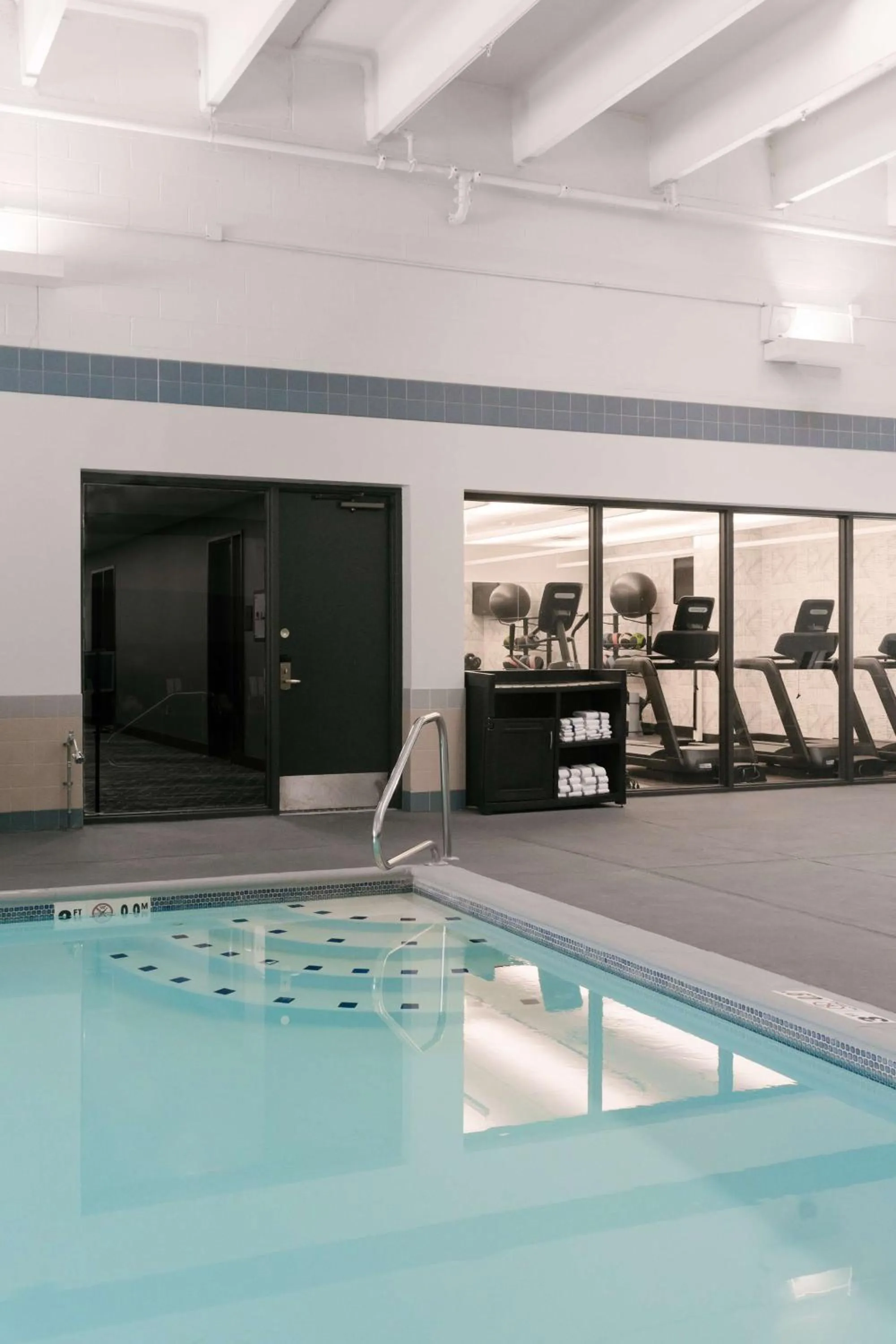 Pool view in DoubleTree by Hilton Lansing