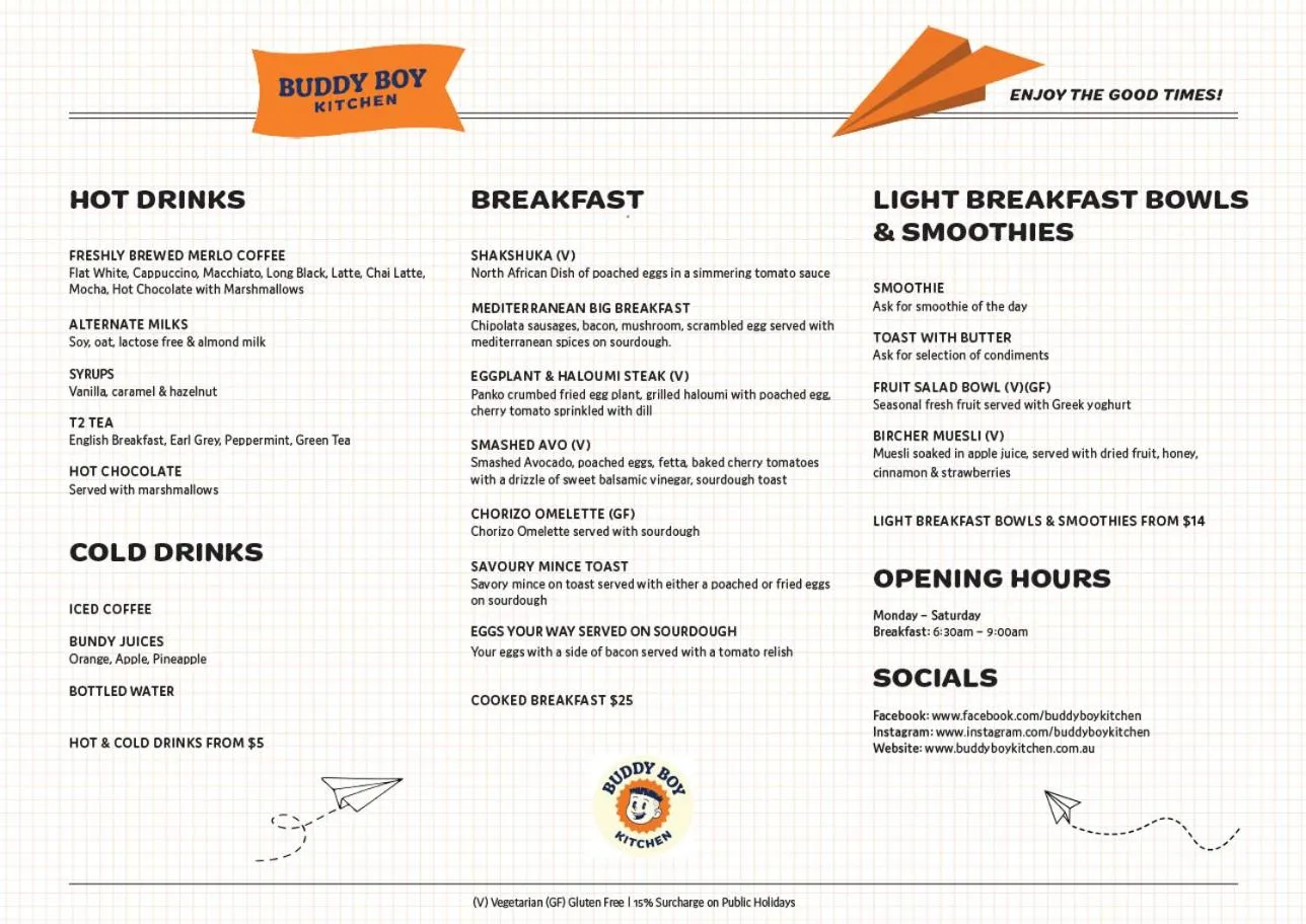 Restaurant/places to eat in Parkes International