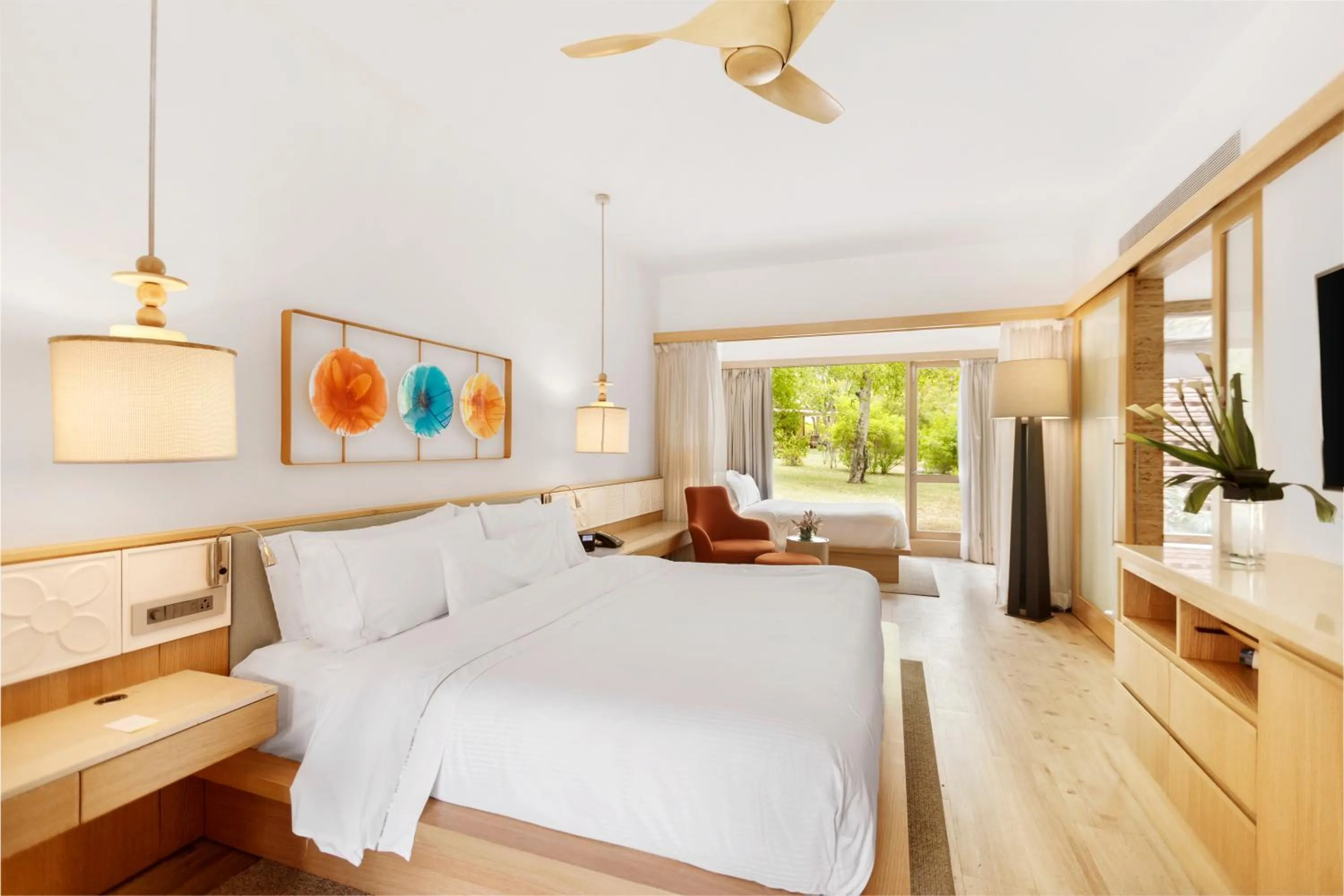 Bed in The Westin Sohna Resort & Spa