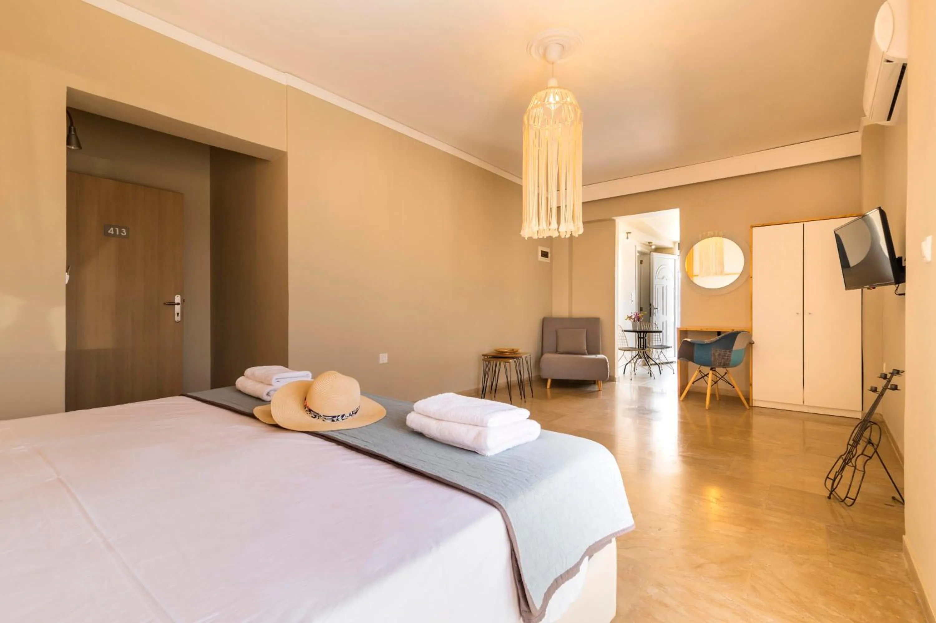 Bed in Lefka Hotel & Apartments