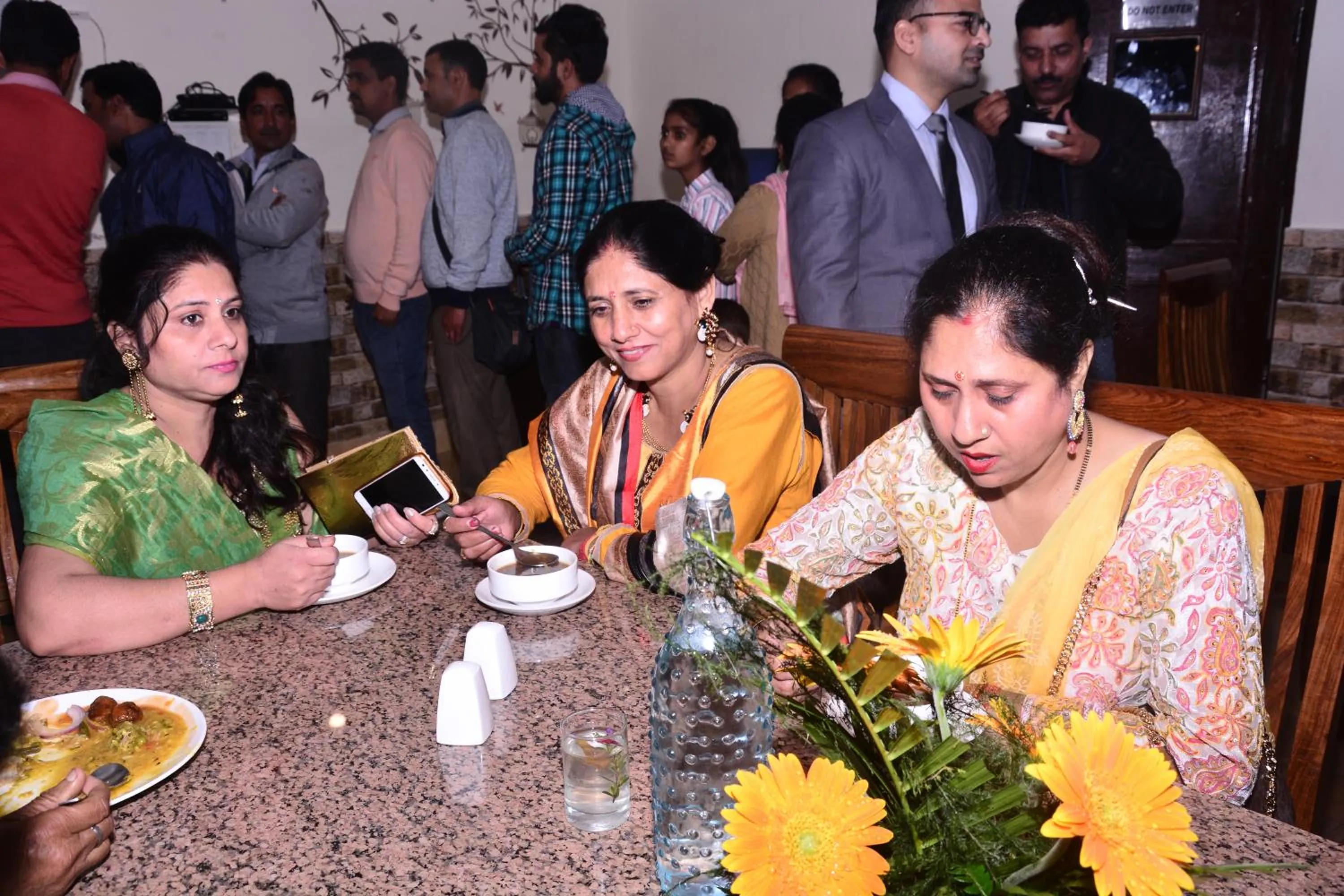 People in Highland Village Resort