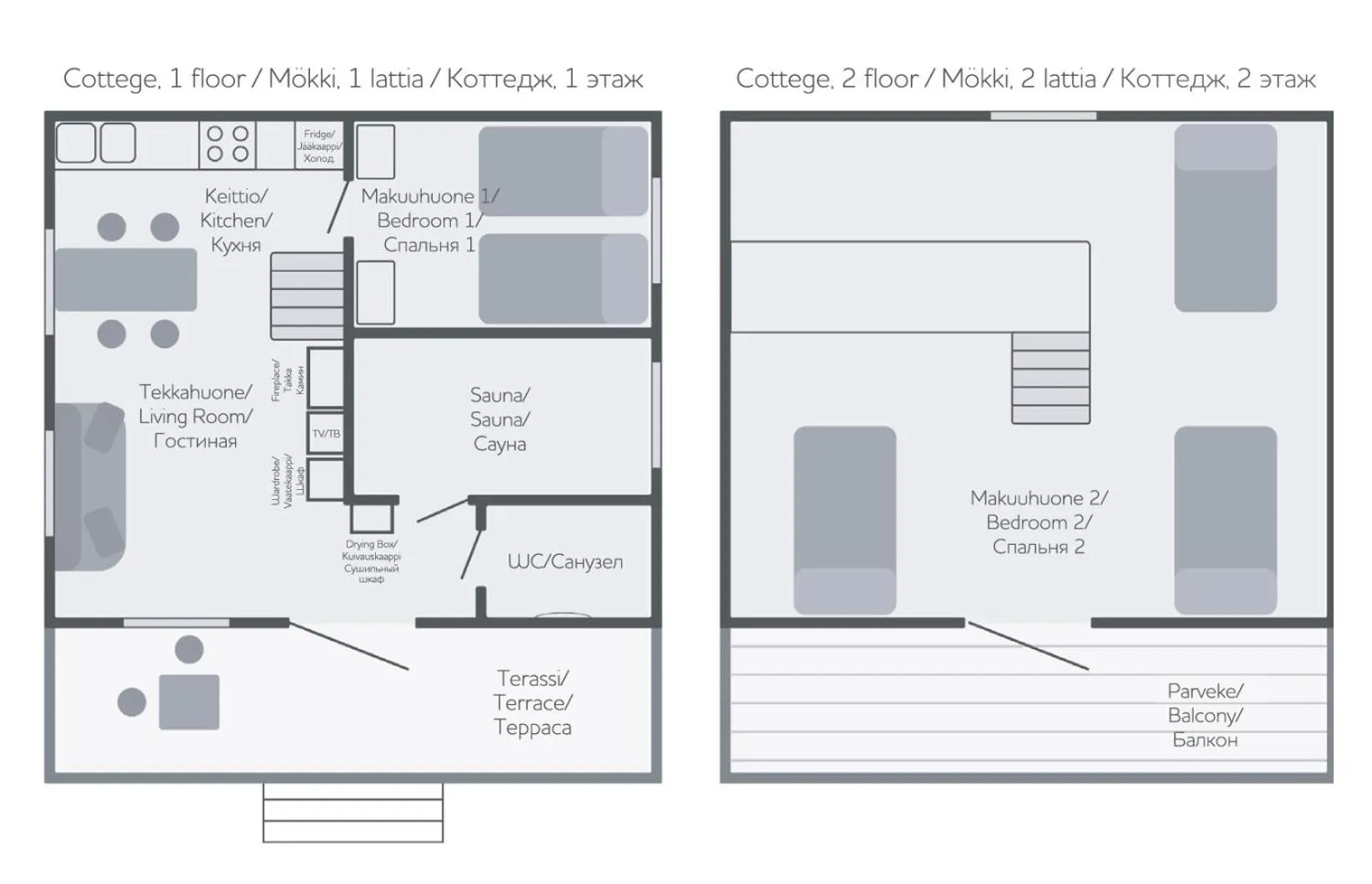 Floor plan in Holiday Village Kukkapää