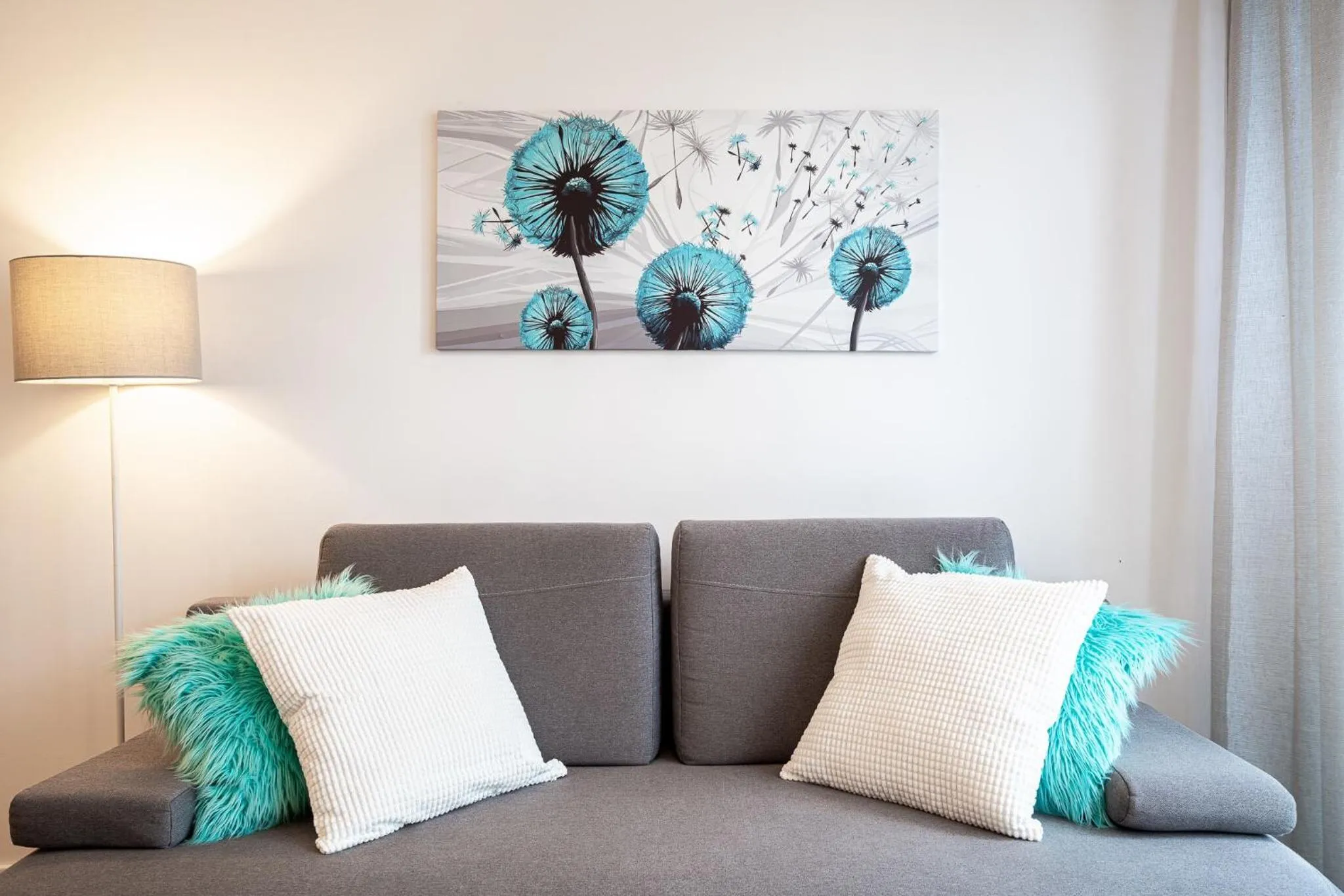 Living room in Art Apart River View Wrocław