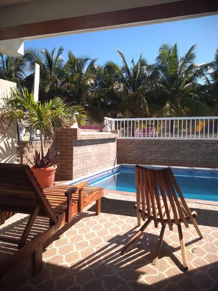 Pool view in Casa ka'an