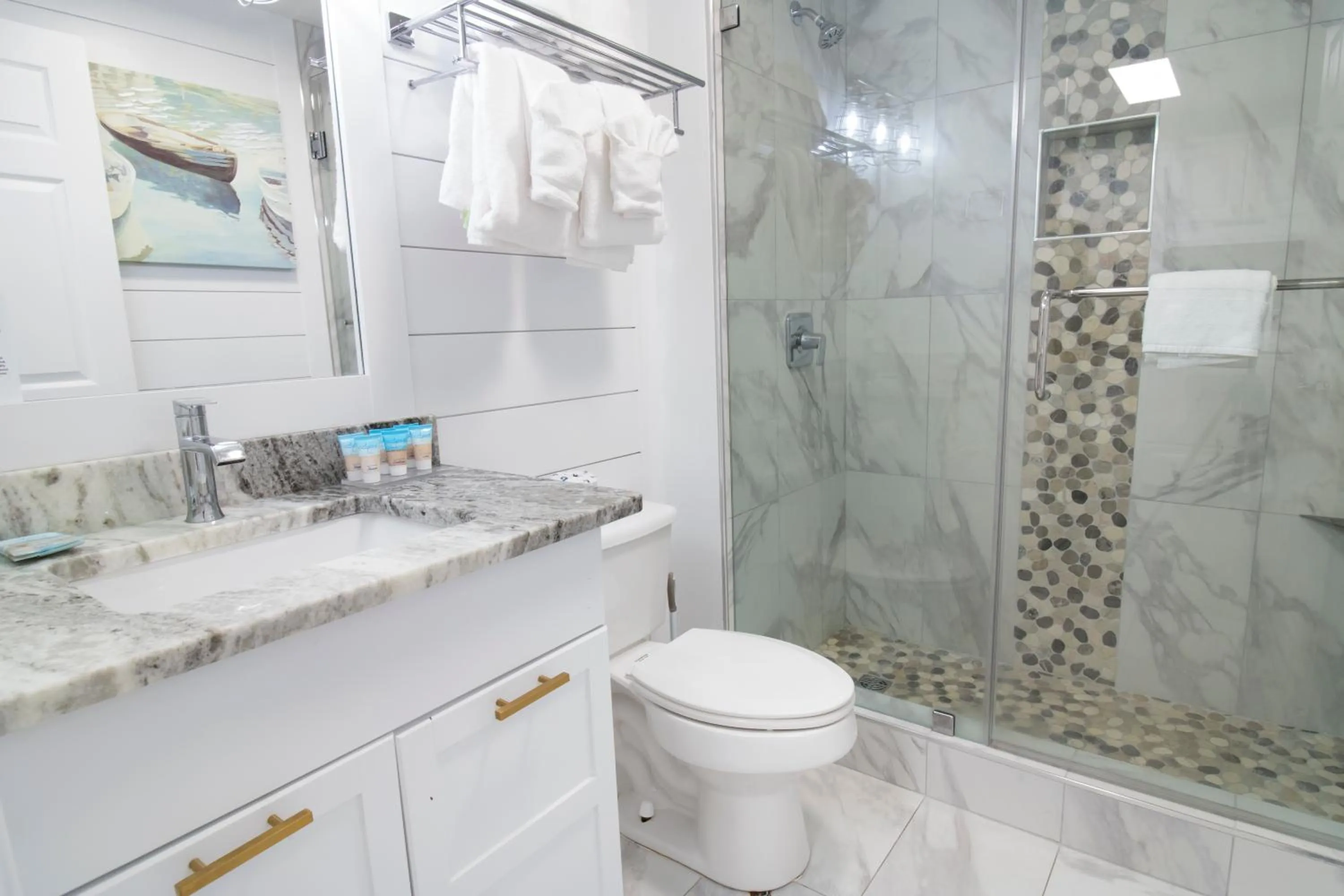 Shower in Oceanfront Litchfield Inn