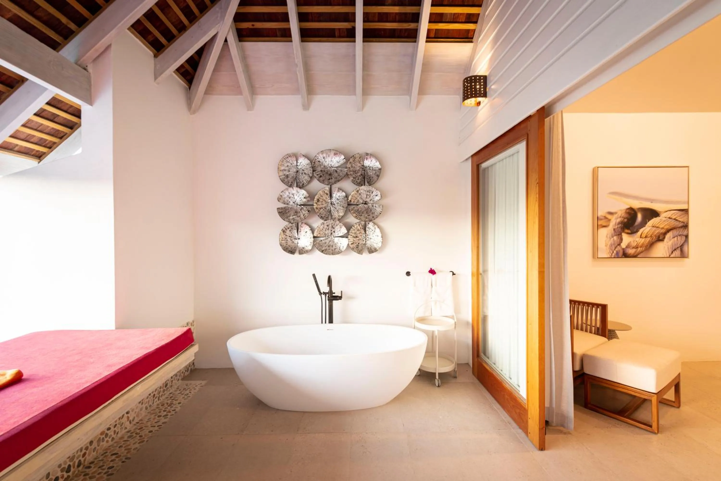 Bath, Bed in Escape at Nonsuch Bay Antigua - All Inclusive - Adults Only