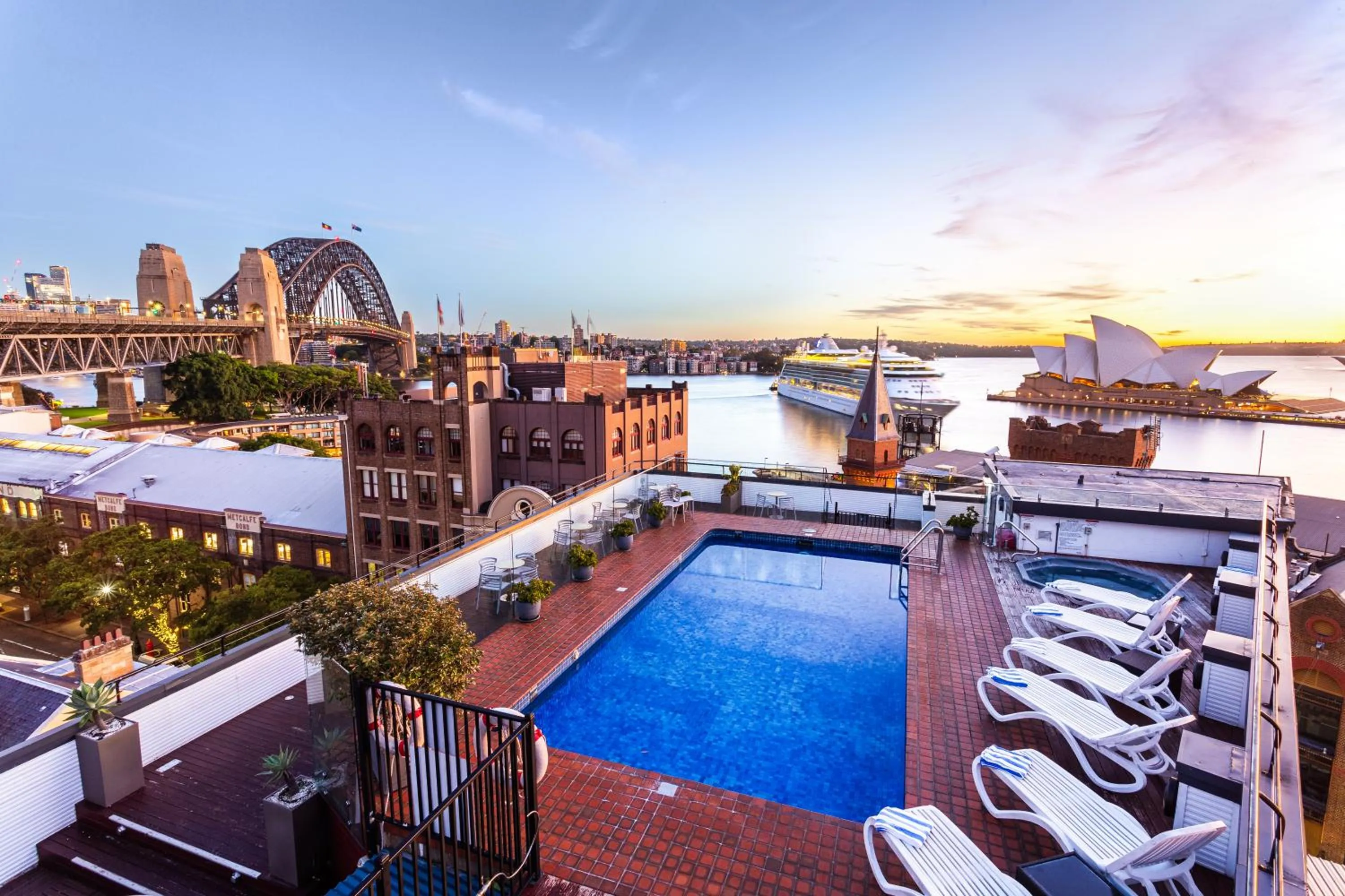 Pool view in Sydney Harbour Hotel