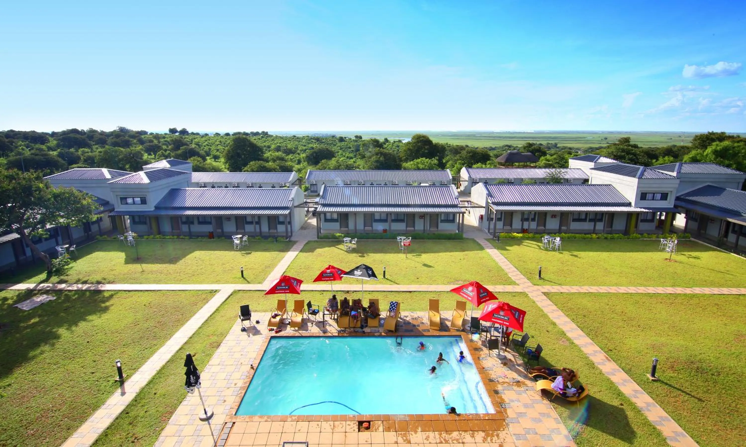 Pool view in Travelodge Kasane