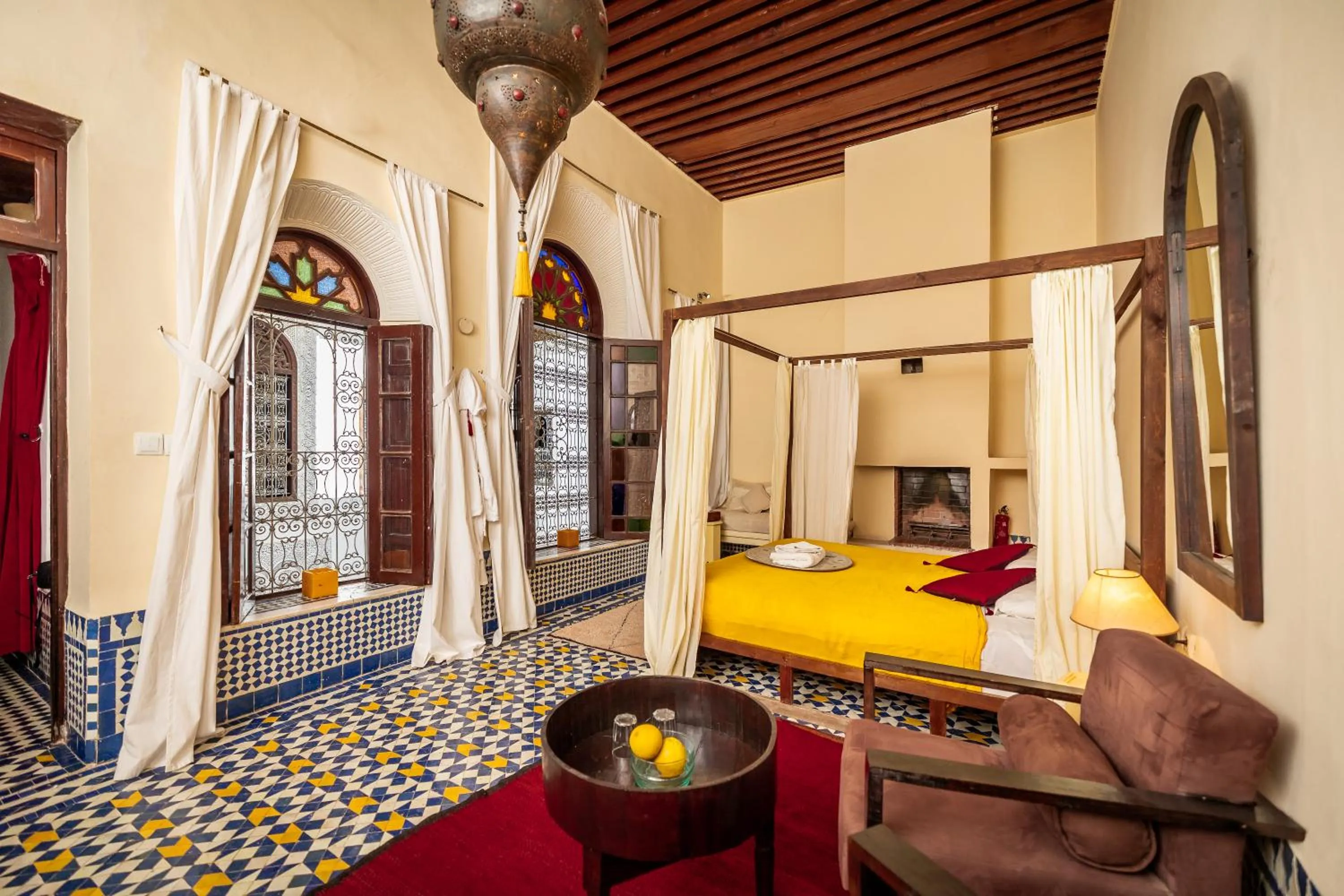 Bed in Riad Tizwa Fes